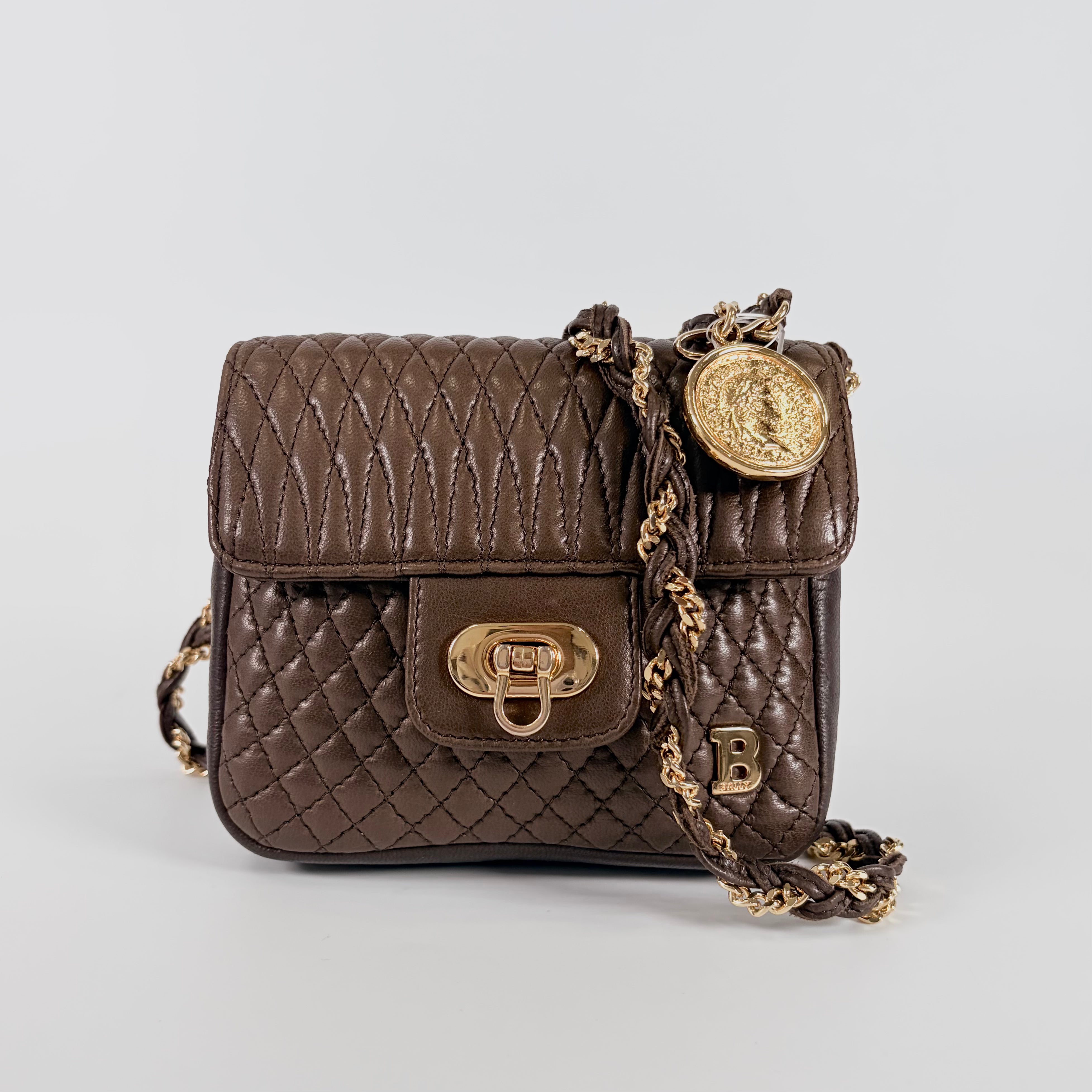 2604 secondhand BALLY 2WAY hand Waist bag Brown