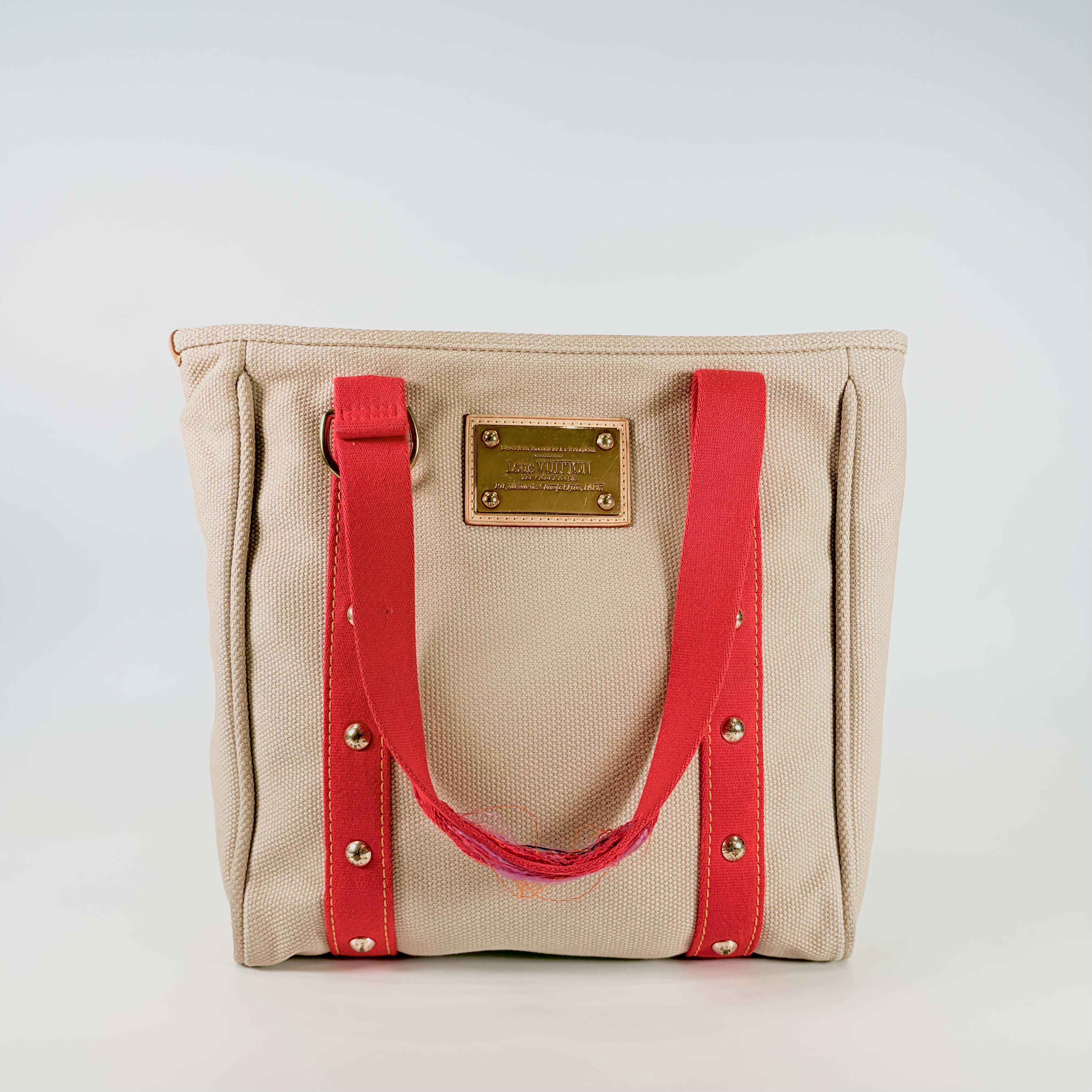2606 secondhand LV ※ Separate exhibition M40035 canvas Antigua MM beige SP0055 handle