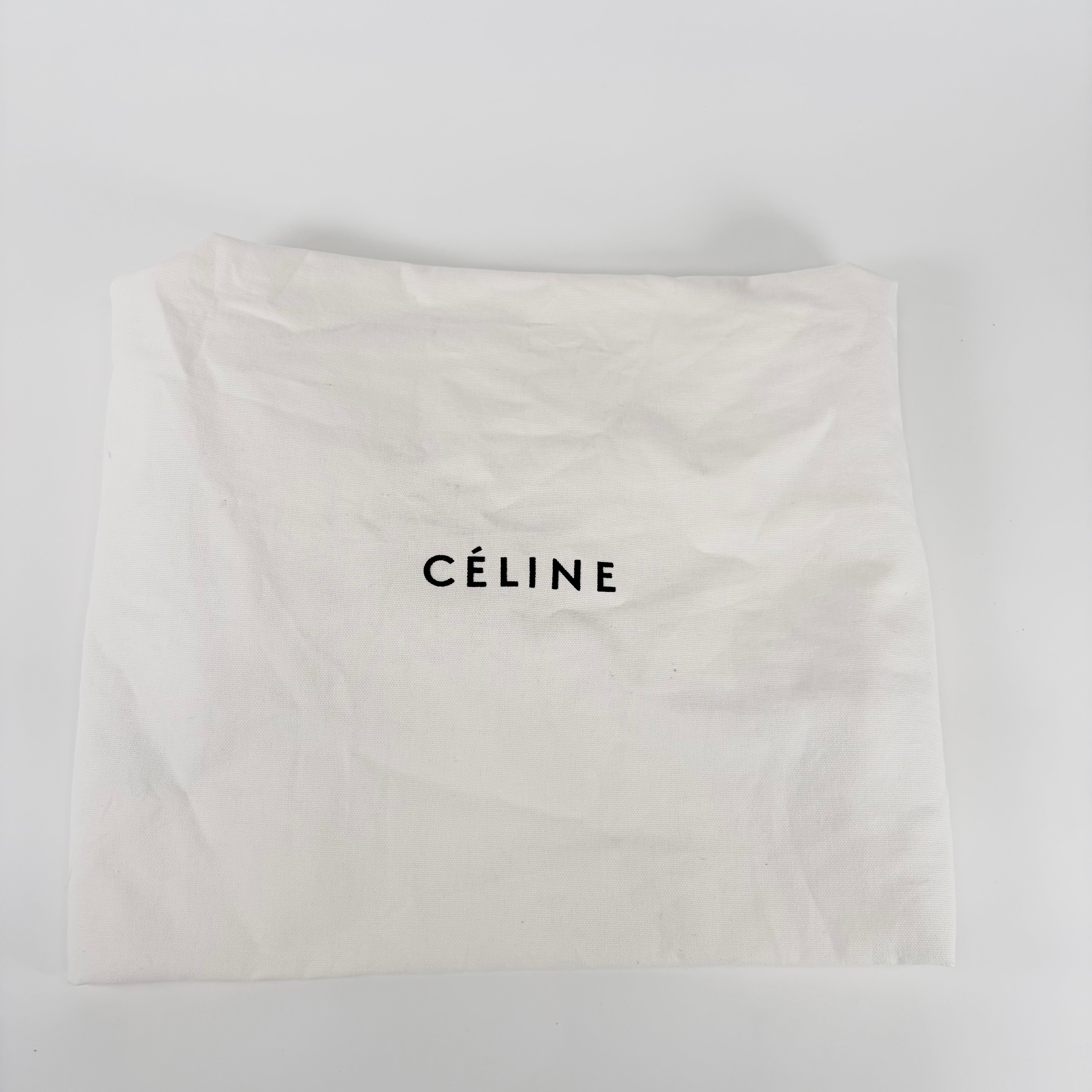 2606 secondhand CELINE leather Shoulder bag gray