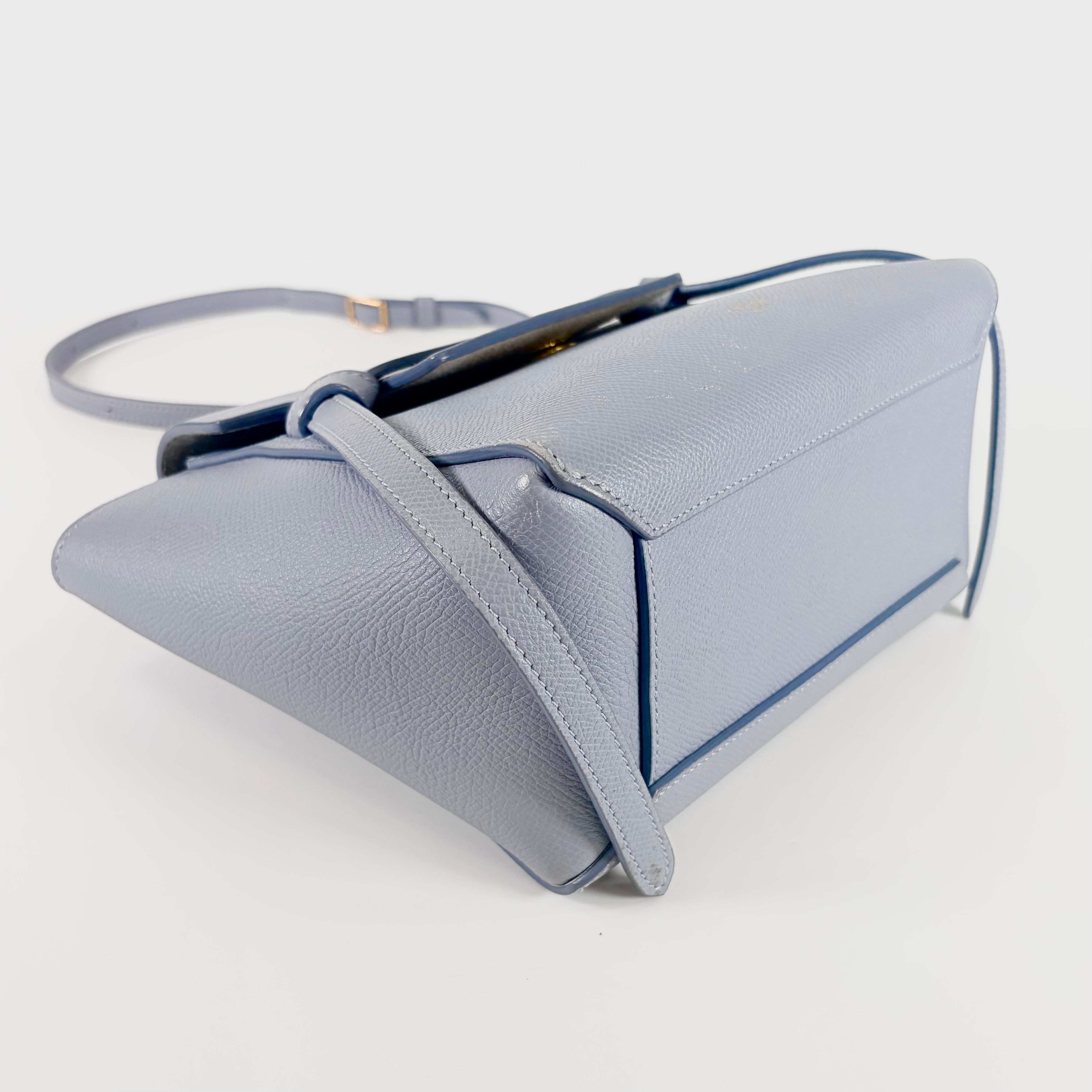 2604 secondhand CELINE Belt Bag Nano 2WAY Light blue