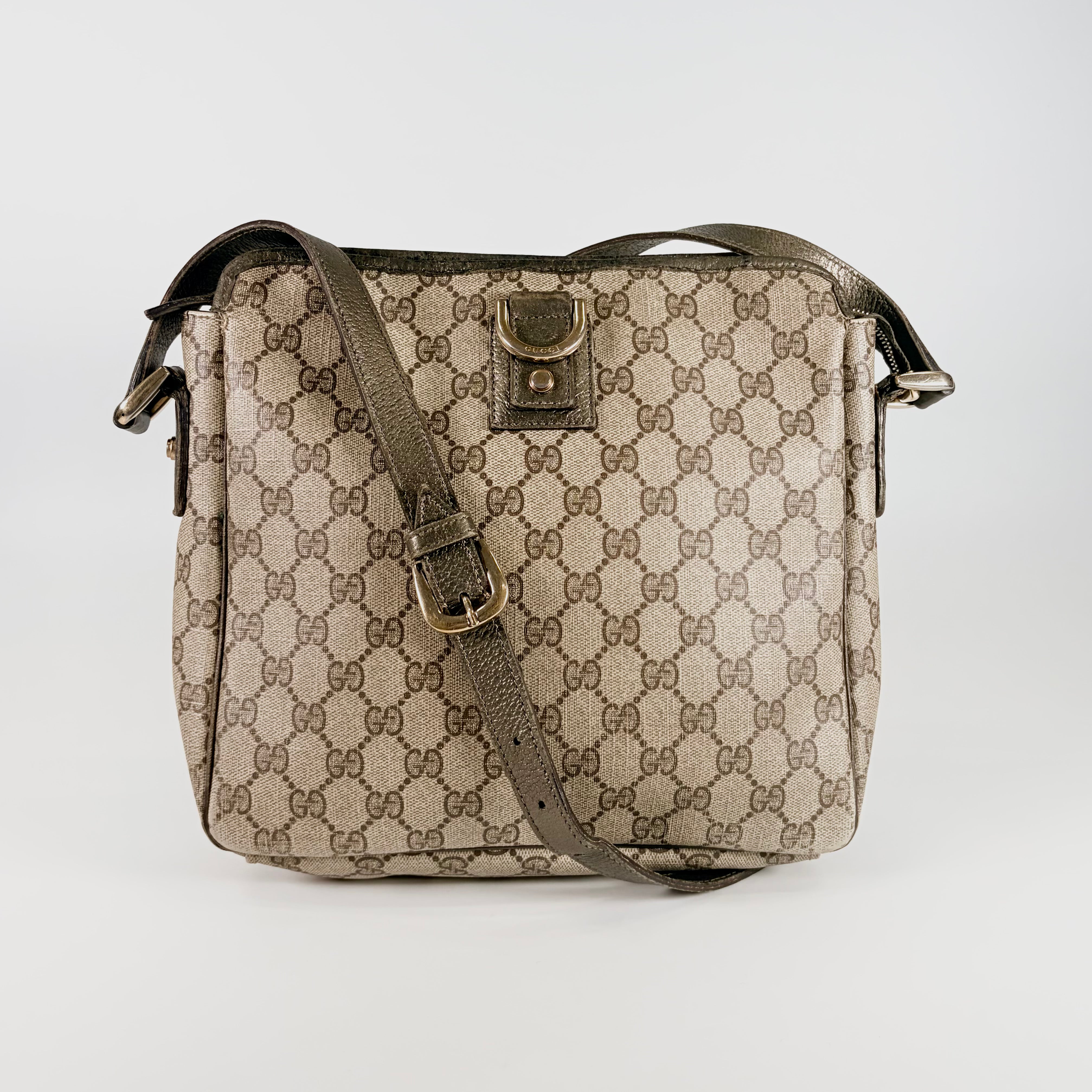 2604 secondhand GUCCI Shoulder bag WG Pattern Abby cicada shoulder PVC material × Pig skin 131326