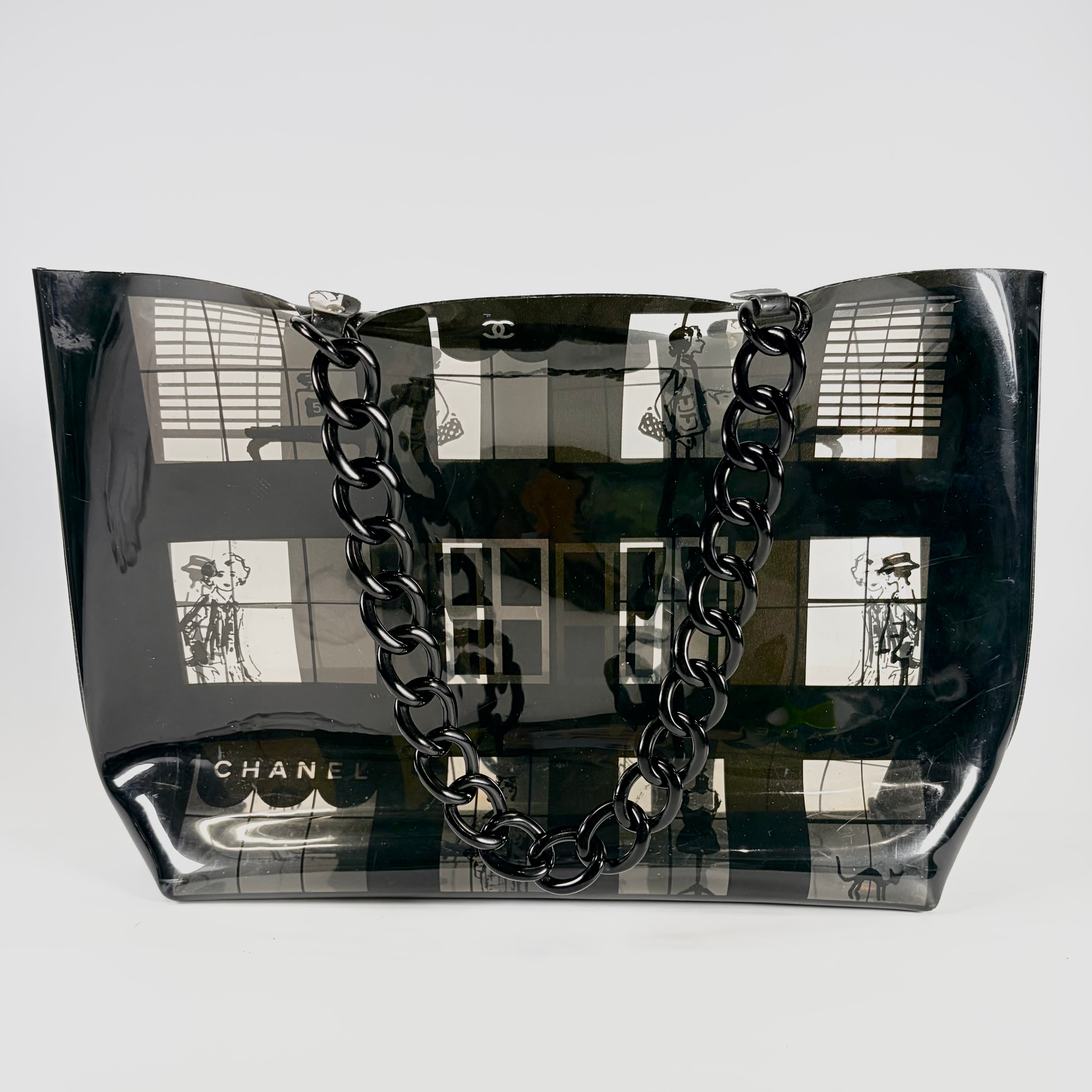 2605 secondhand CHANEL PVC hand bag