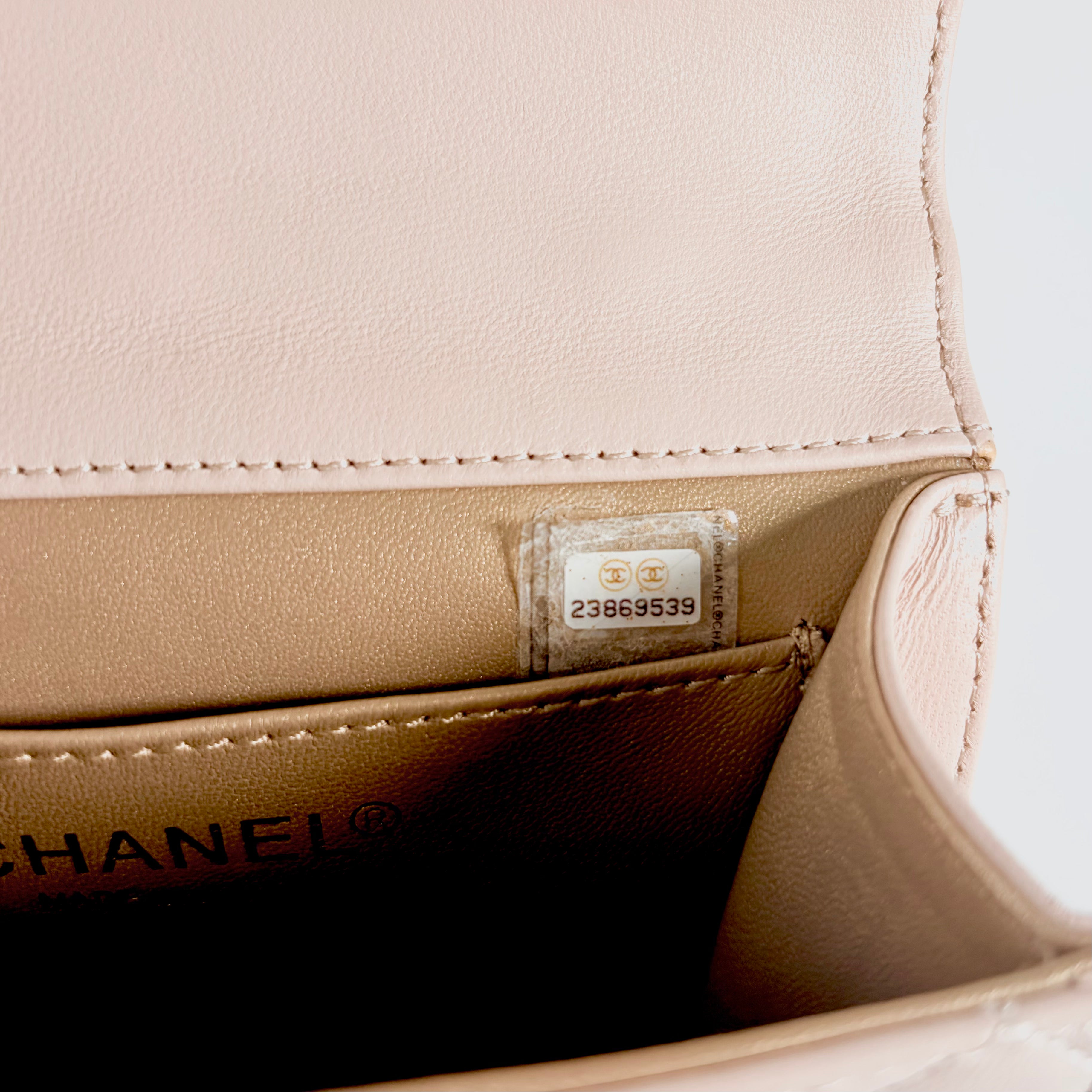 2605 secondhand CHANEL Matelasse Rum Chain Shoulder pink 23