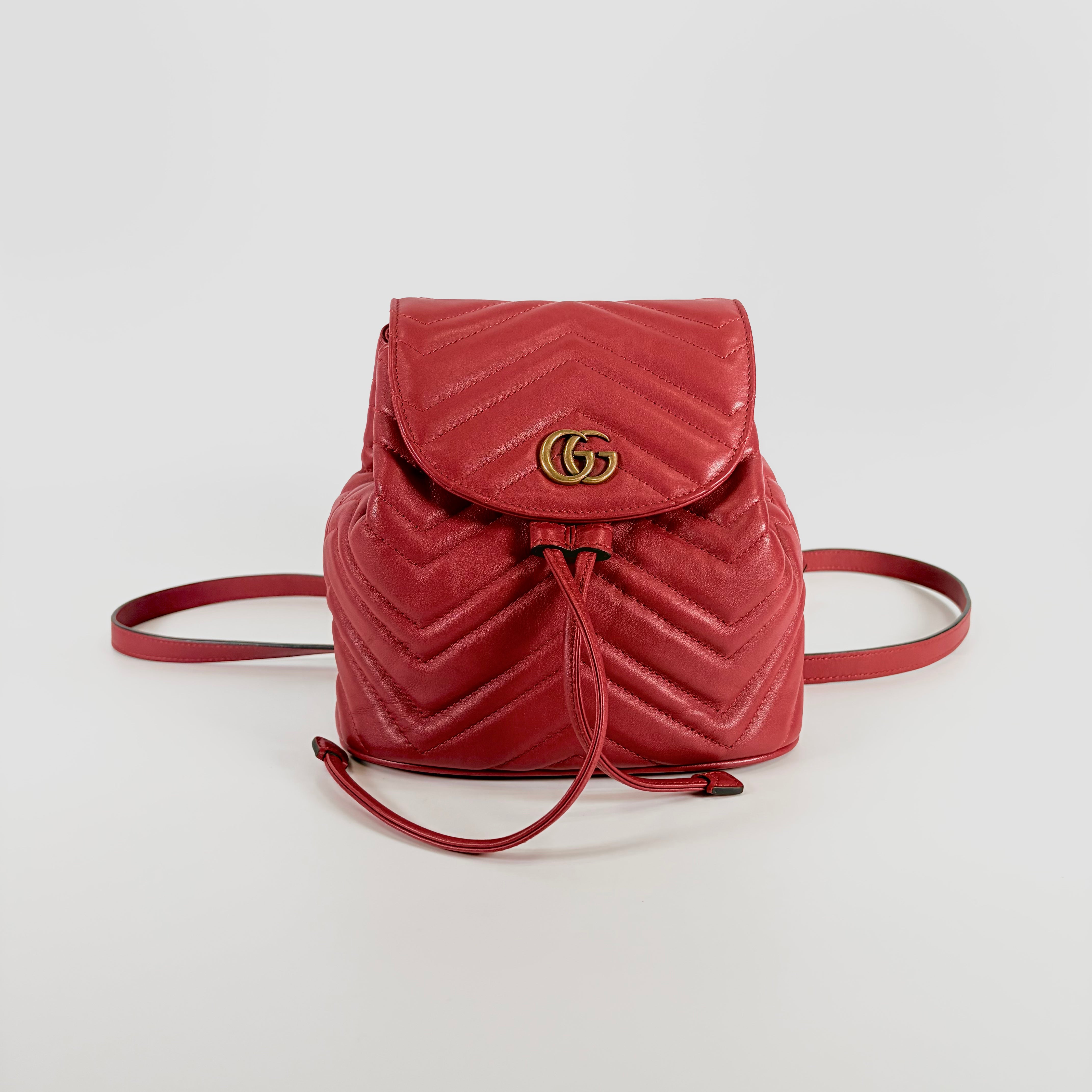 2606 secondhand GUCCI GG Marmont backpack
