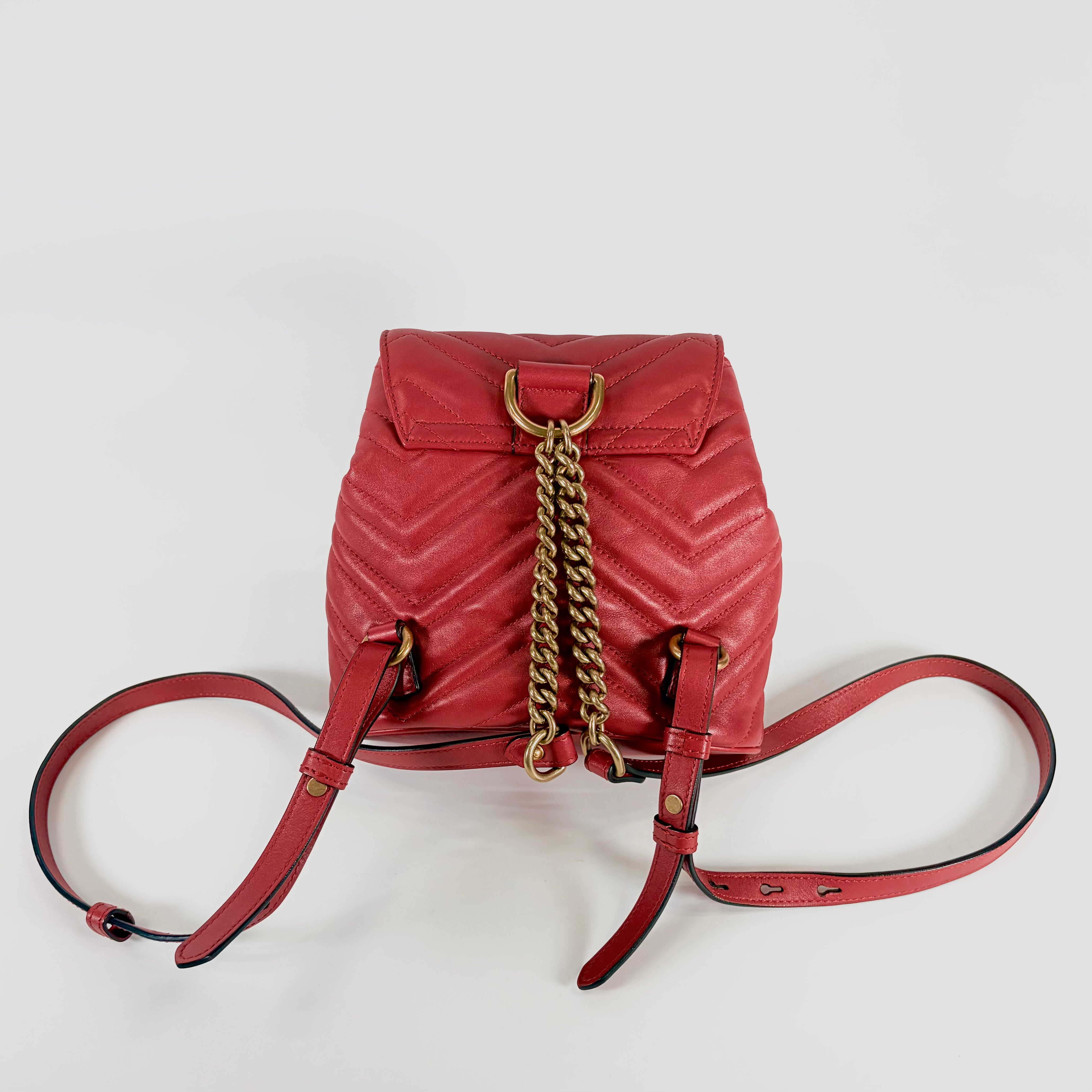 2606 secondhand GUCCI GG Marmont backpack