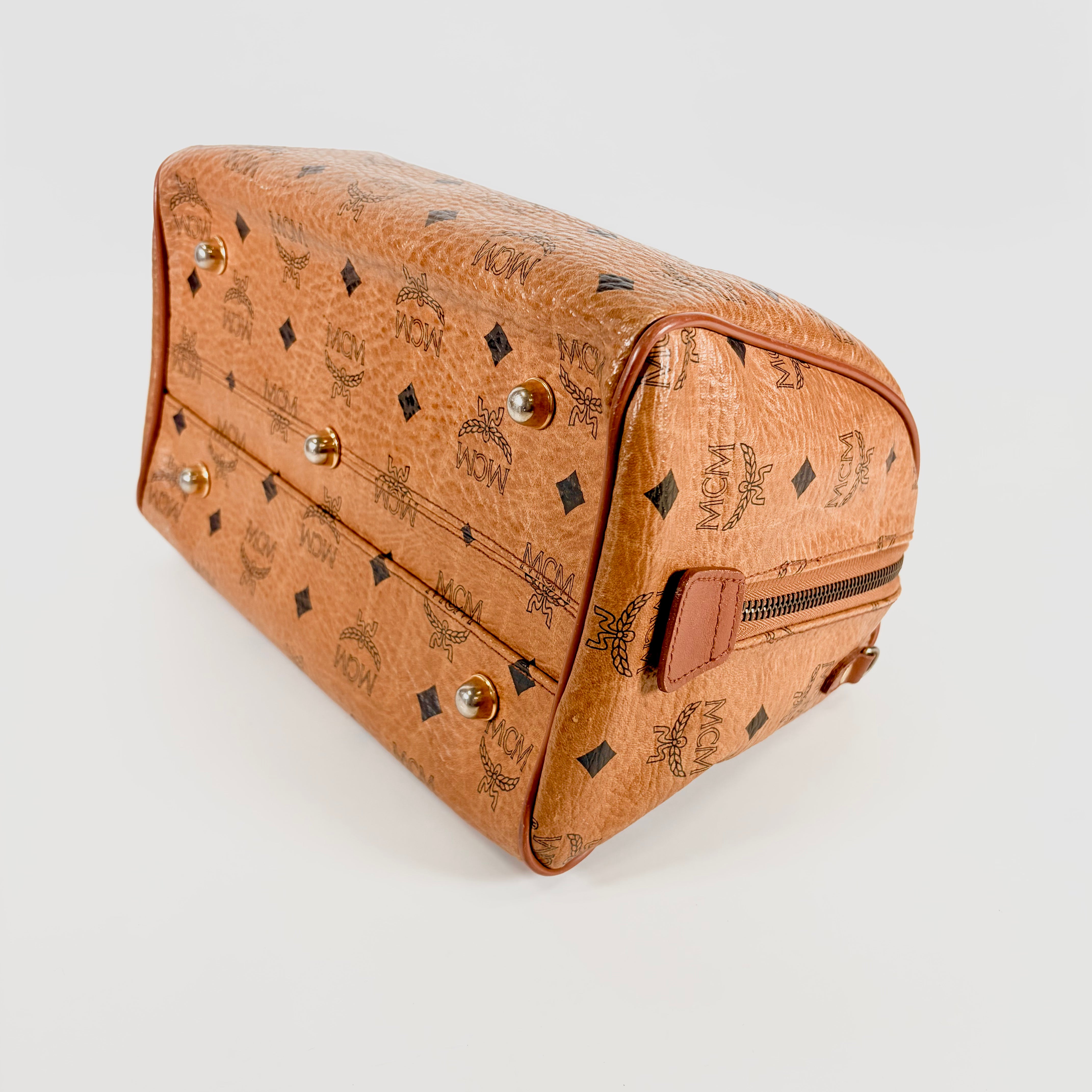 2605 secondhand MCM Visetos mini Boston bag