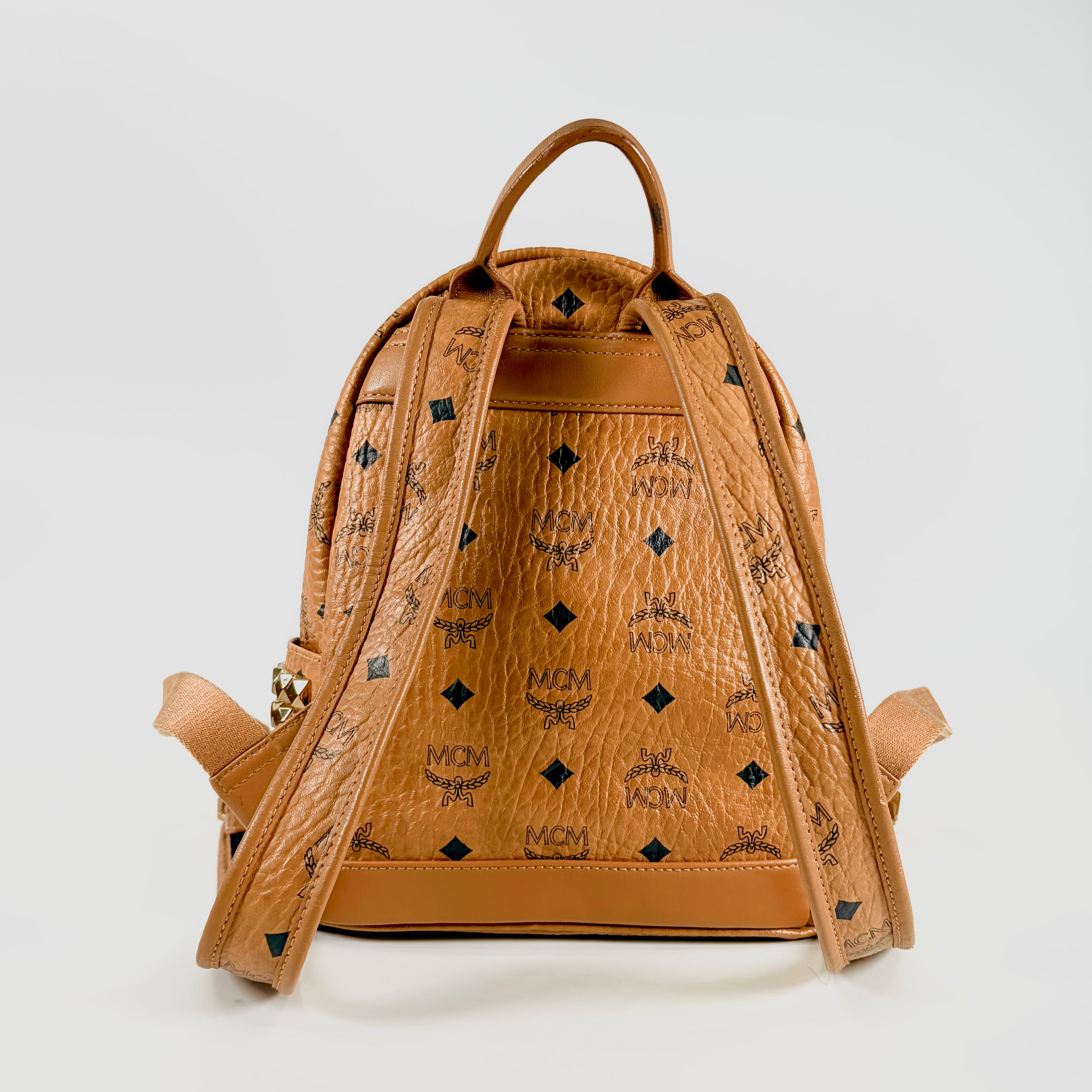 2607 secondhand MCM Visetos Pattern Star Small backpack PVC leather