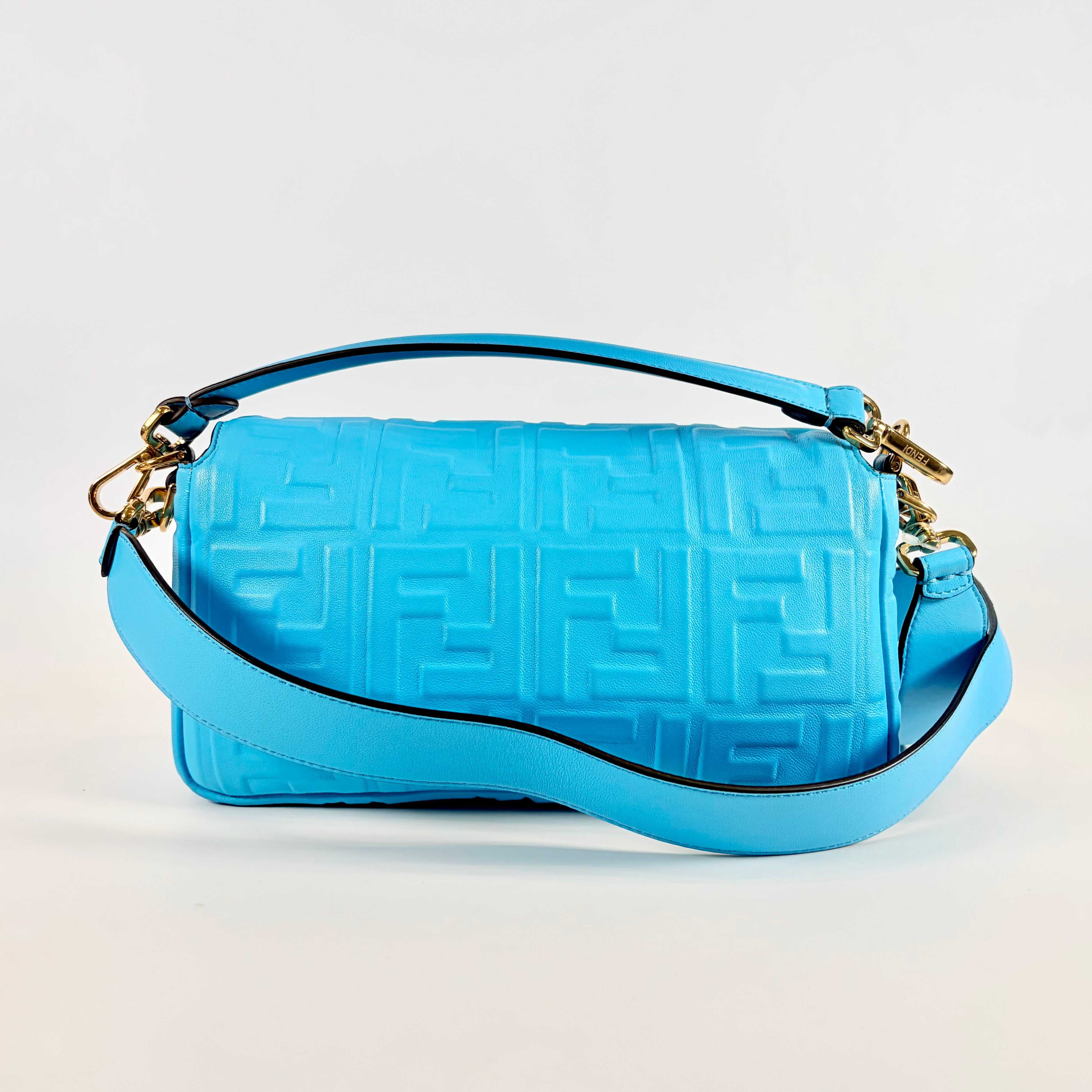 2607 secondhand FENDI Mamma 2WAY blue