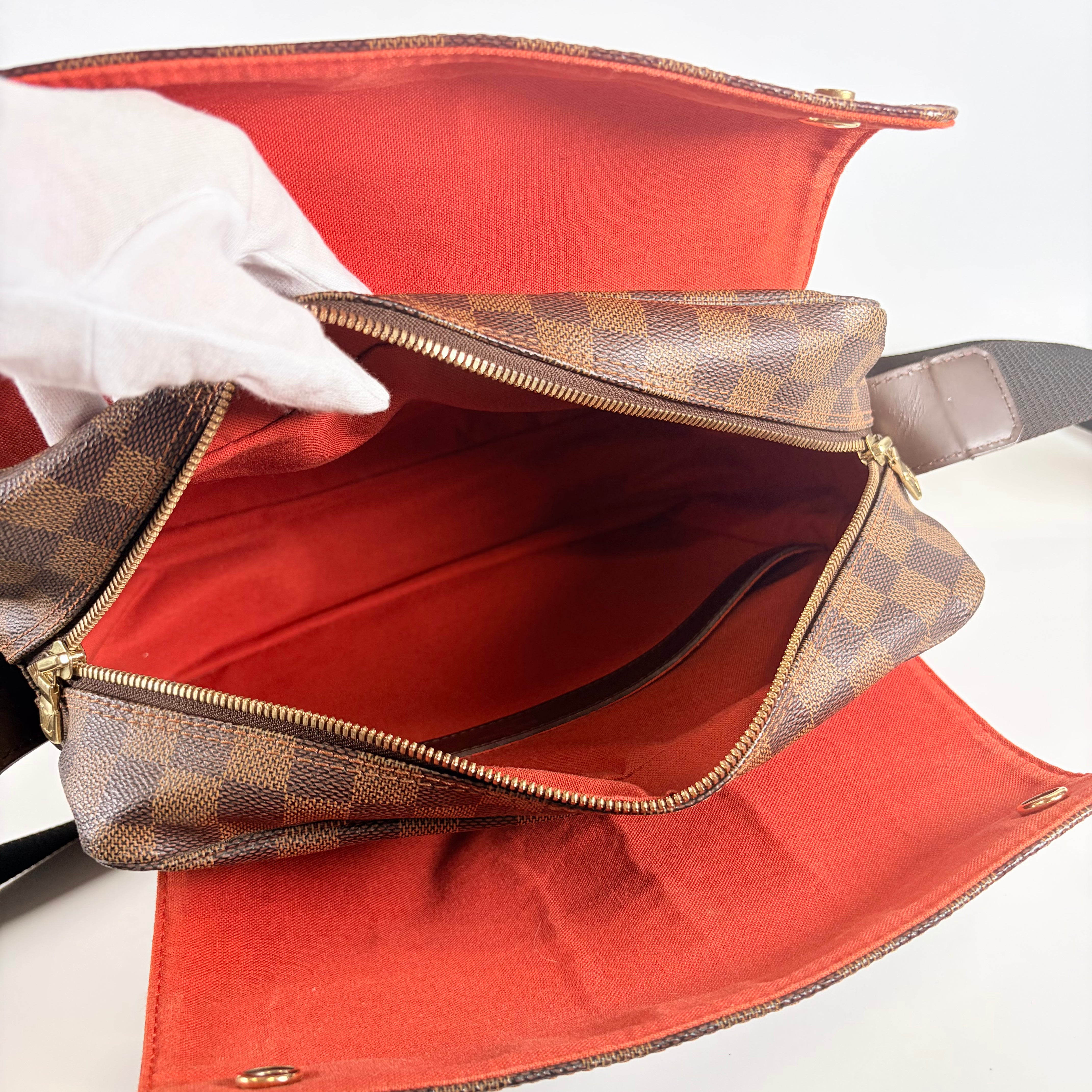 2607 secondhand LV Damier Naviglio N45255 SR1003 Brown