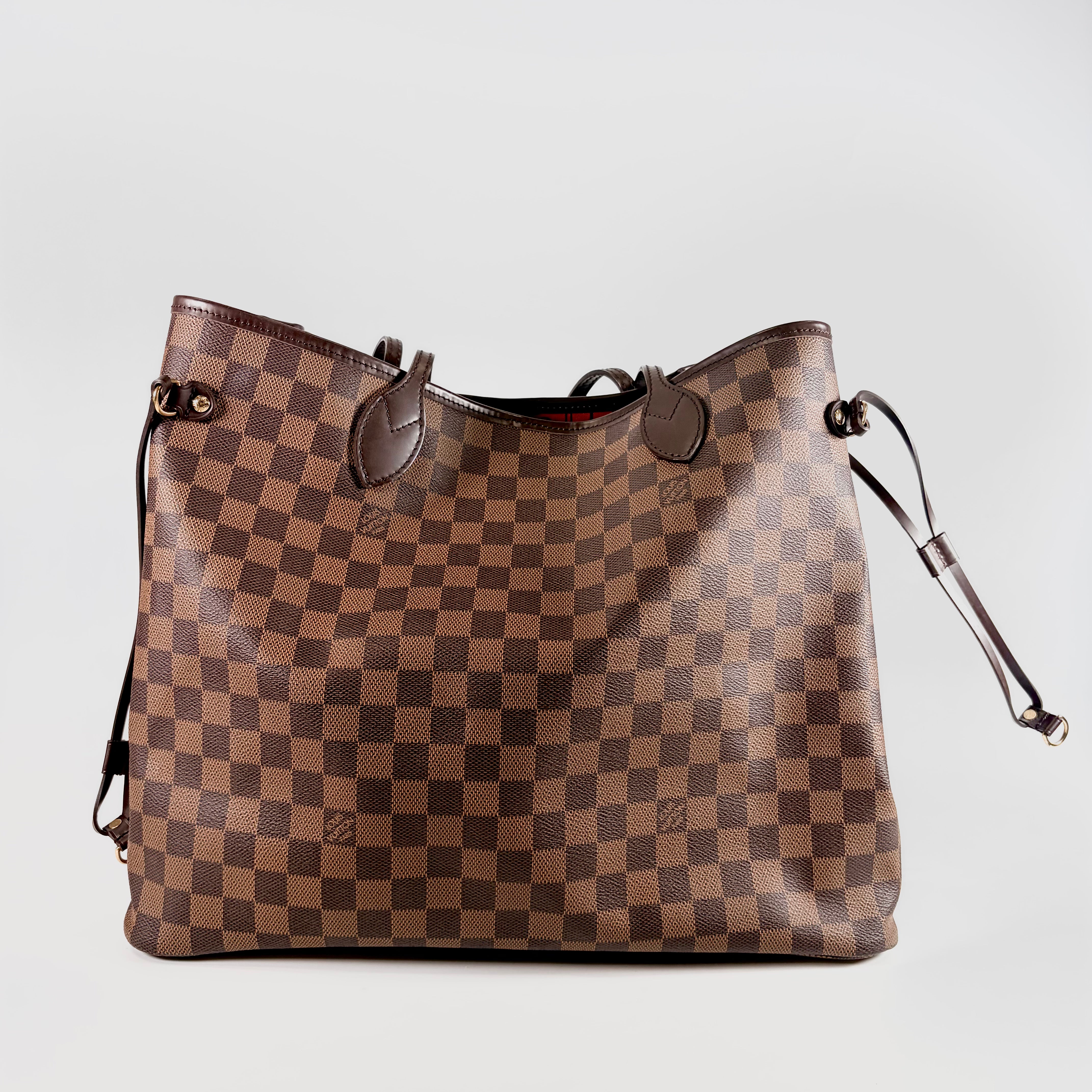 2607 secondhand LV Damier Neverfull GM N51106 TH0068 Brown