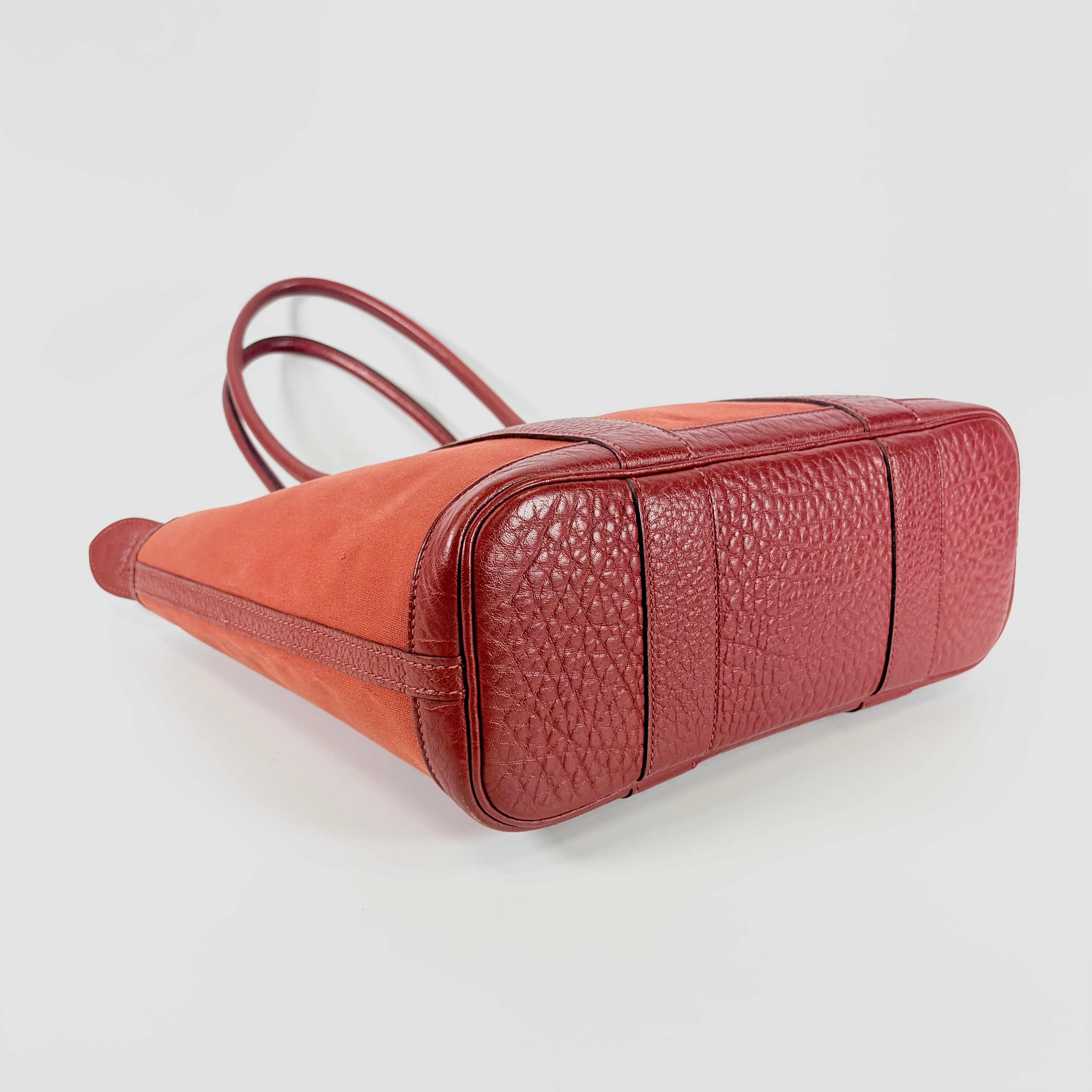 2605 secondhand HERMES Toile Officier De Zip PM Rouge Kazak