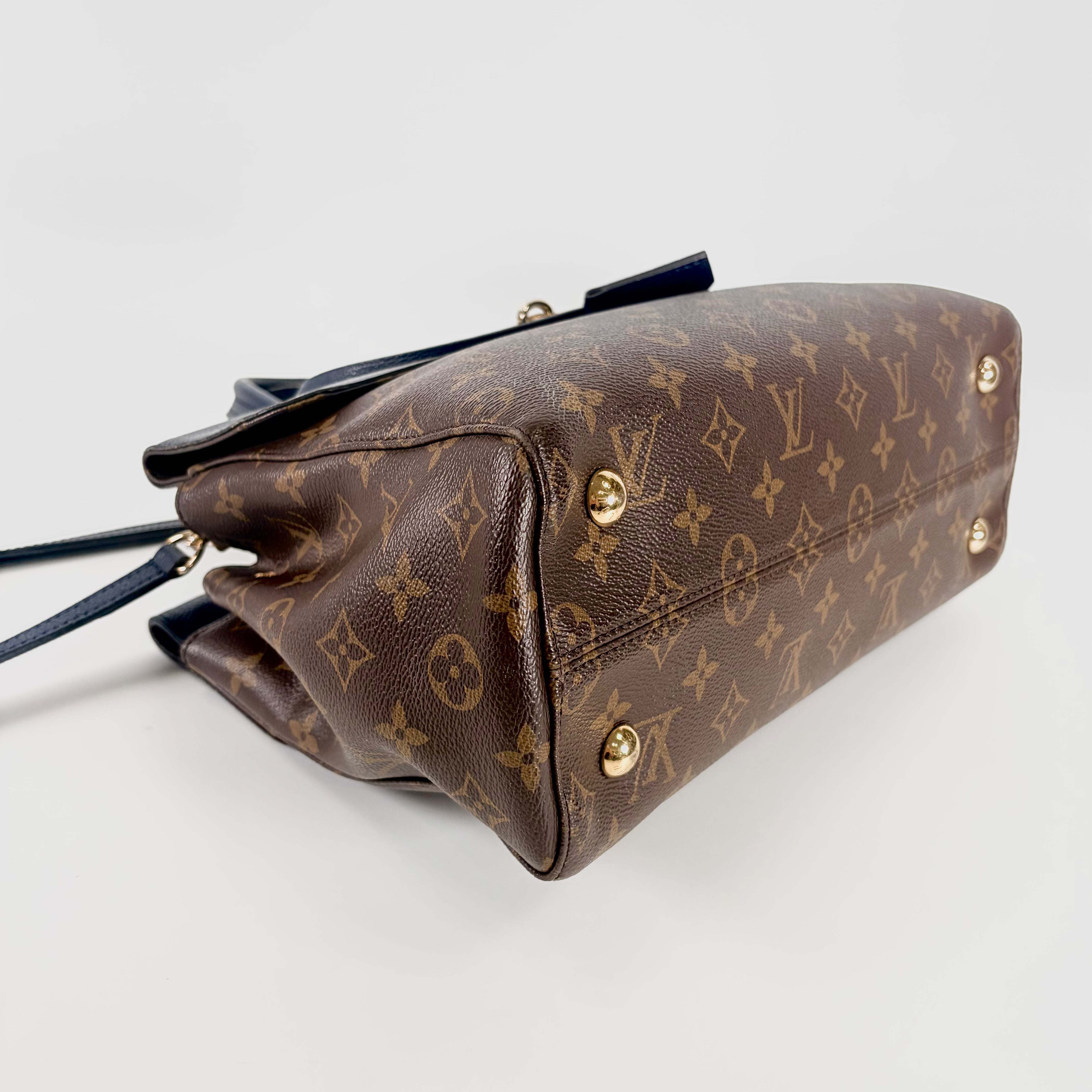 2606 secondhand LV Venus Monogram Canvas & Navy Leather Bag