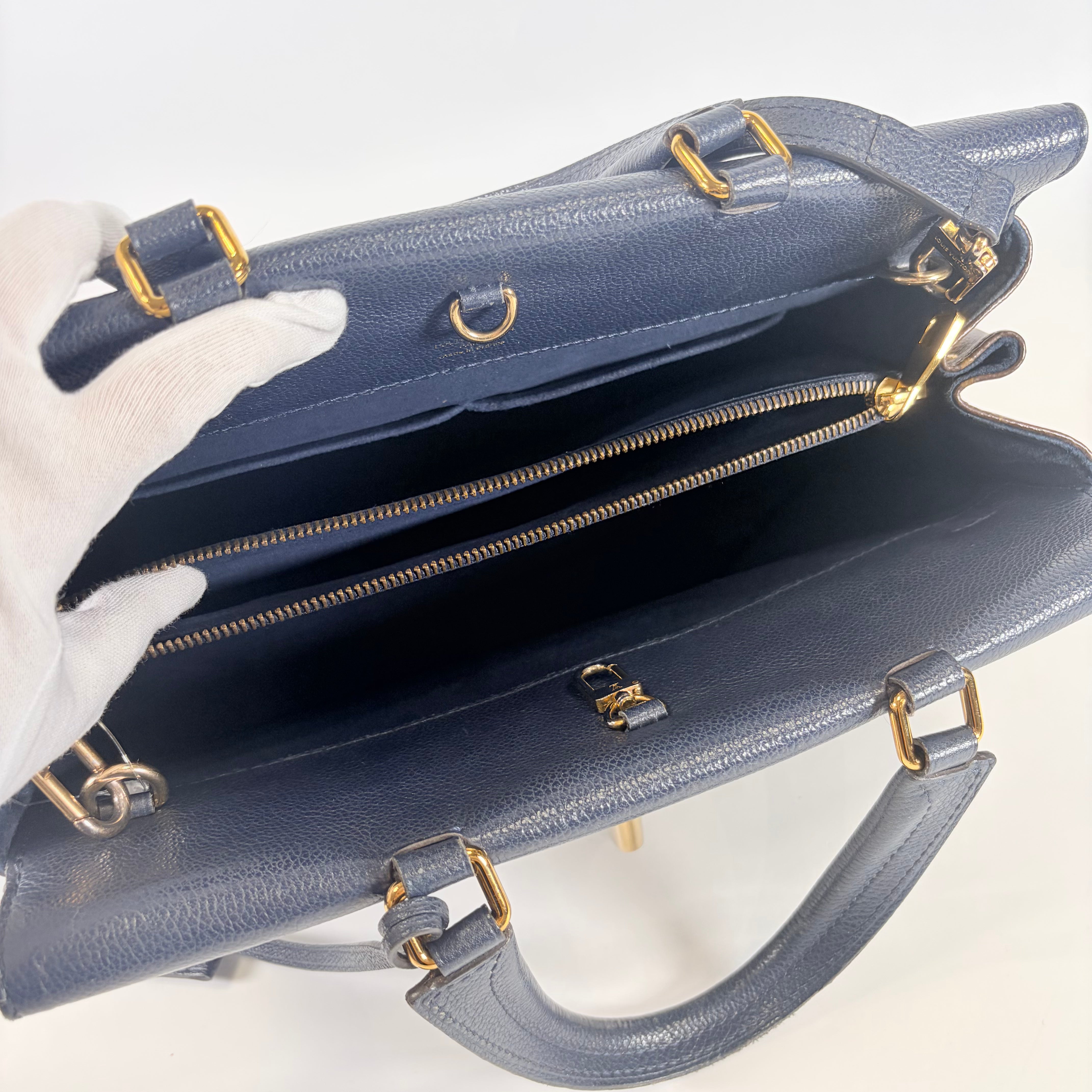 2606 secondhand LV Venus Monogram Canvas & Navy Leather Bag