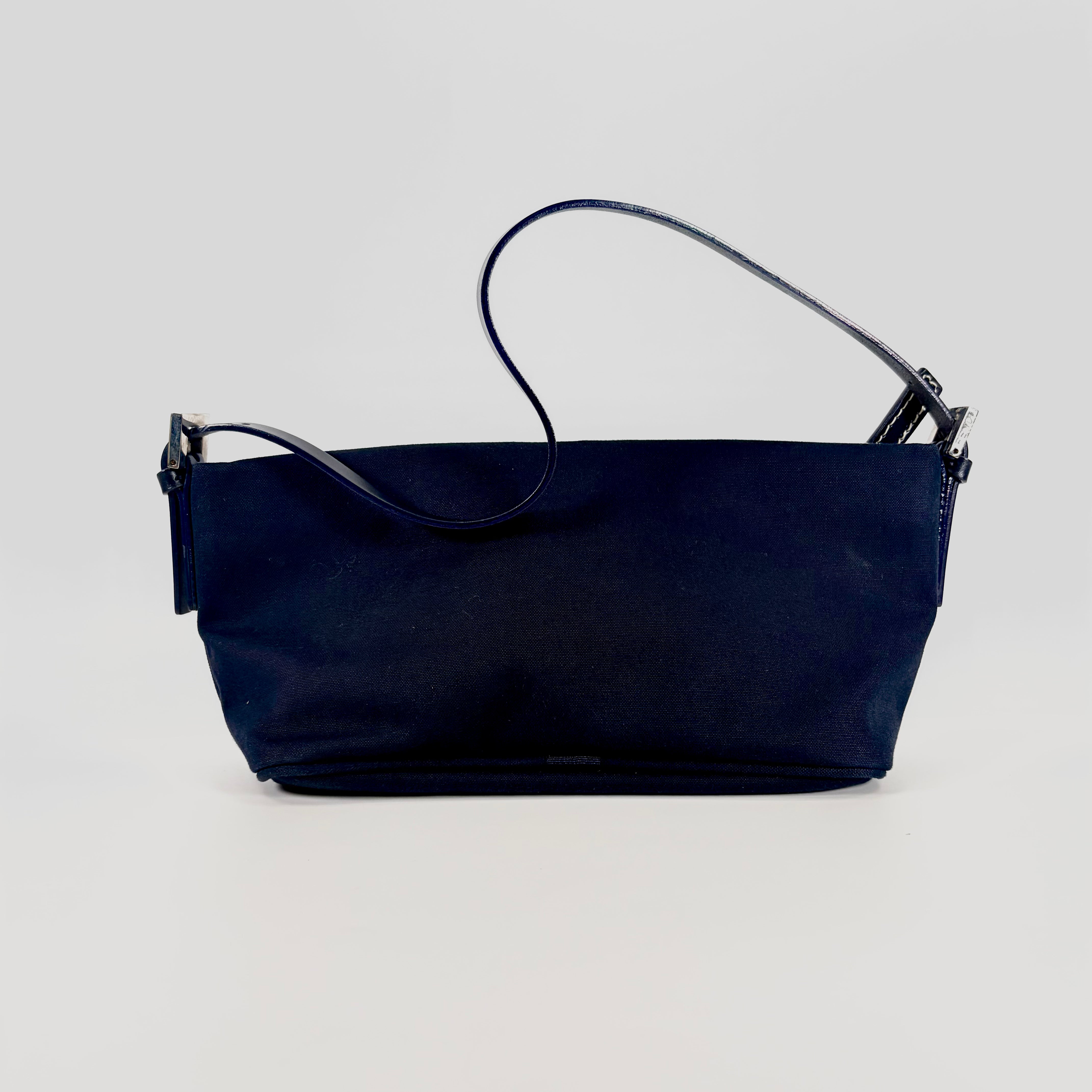 2607 secondhand FENDI brand bag accessories pouch Navy 49