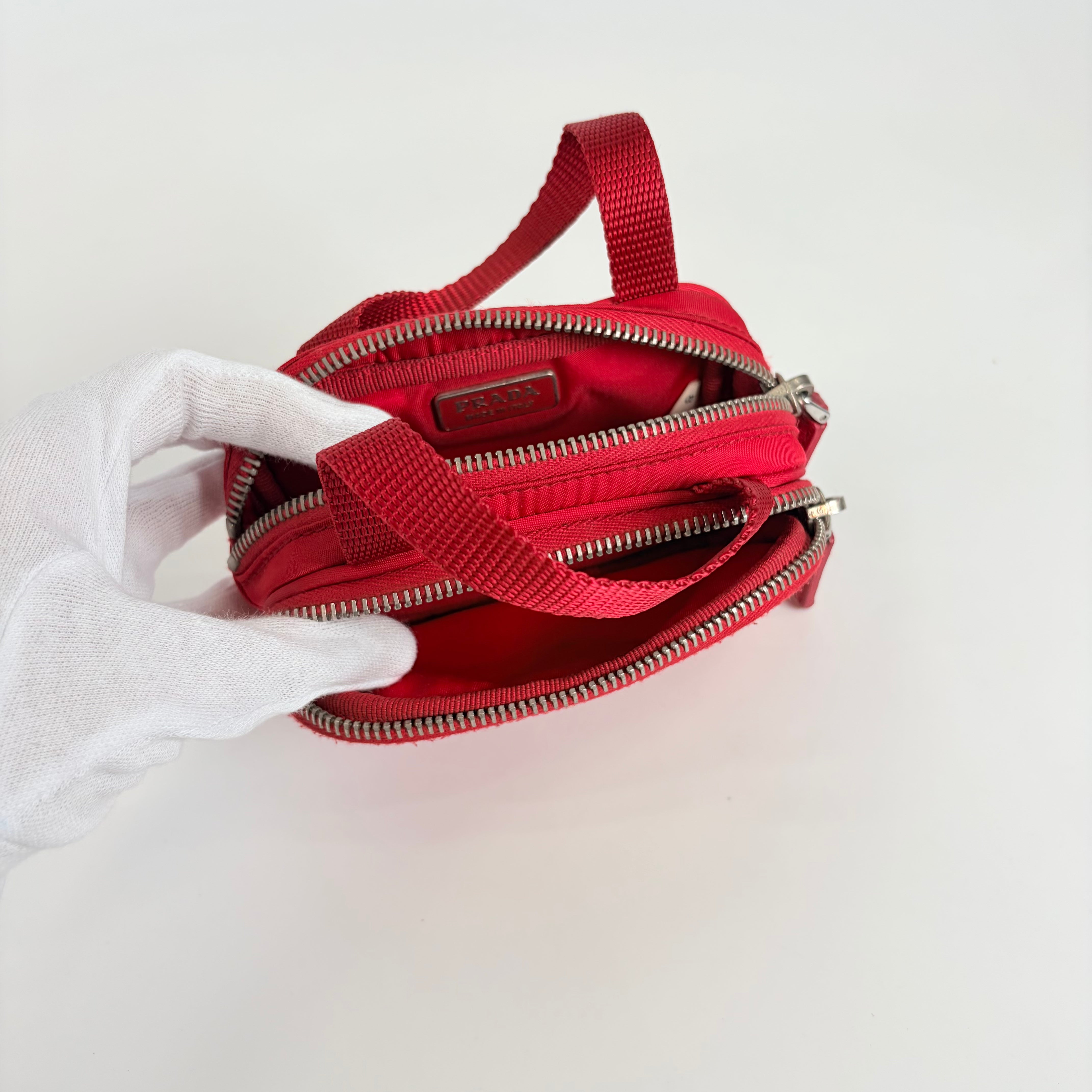 2607 secondhand PRADA nylon mini hand bag