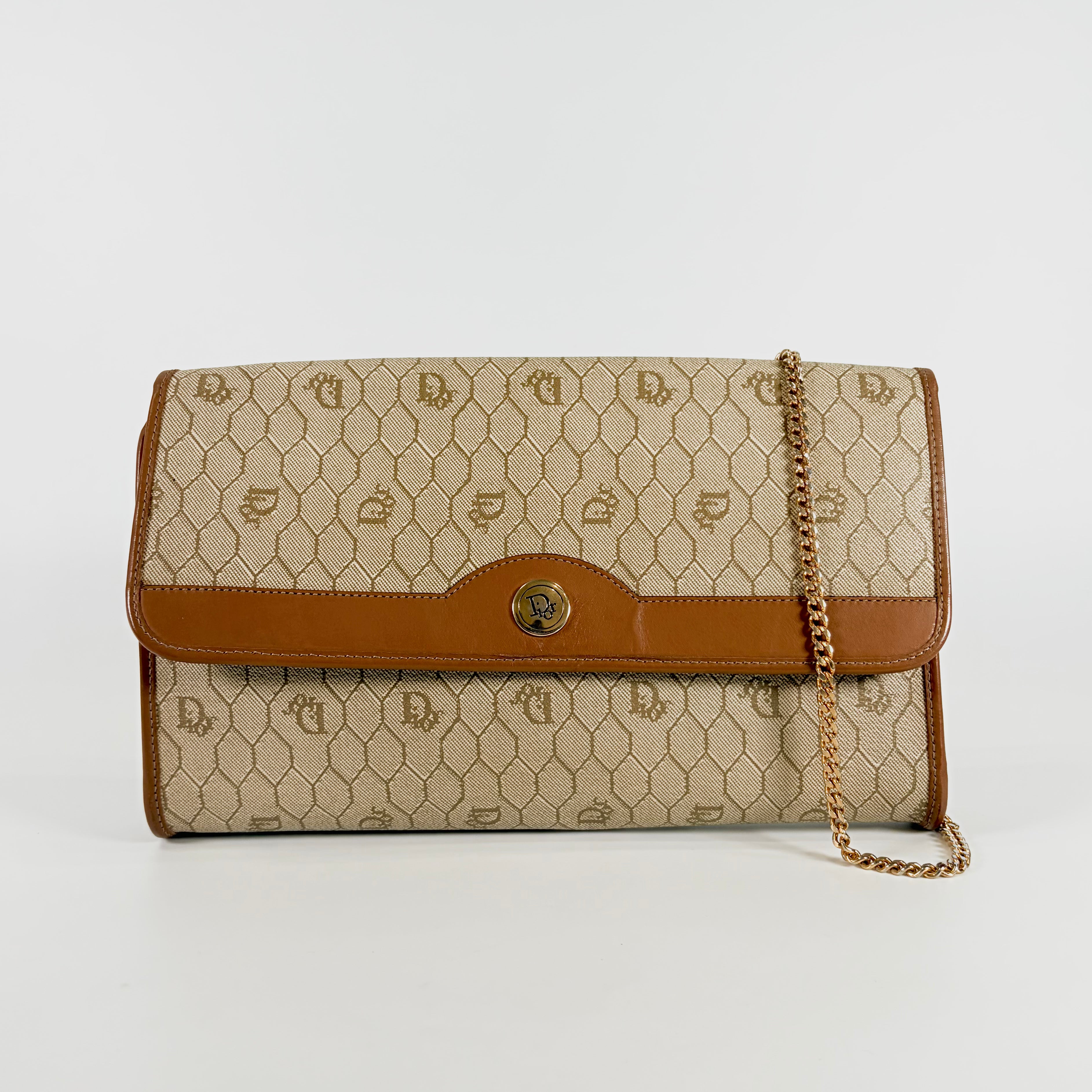 2607 secondhand CD honeycomb Chain Shoulder Bag