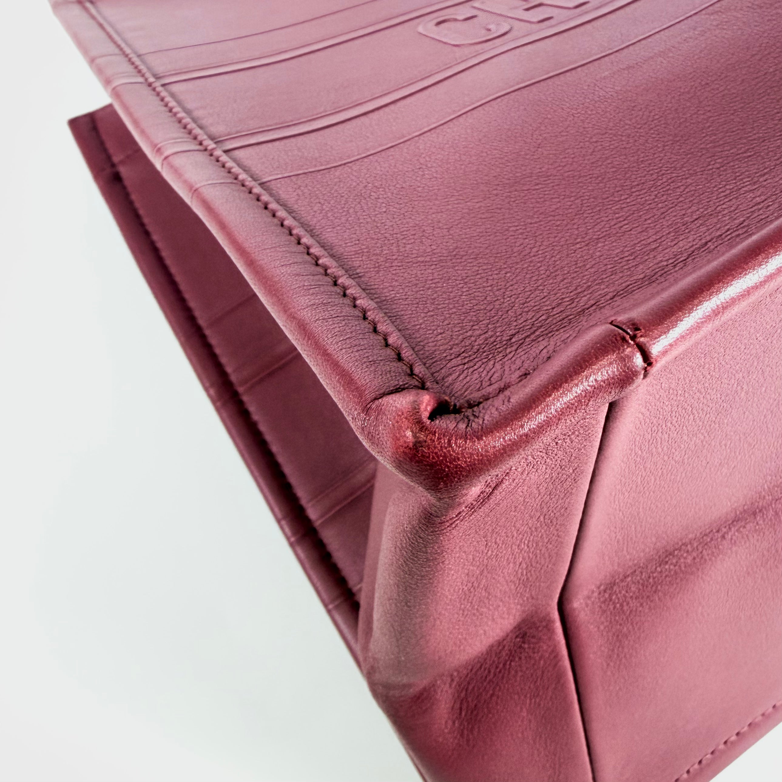 2607 secondhand CD ※ Separate exhibition M1296ZGSB Book Tote medium Wine Red calf The