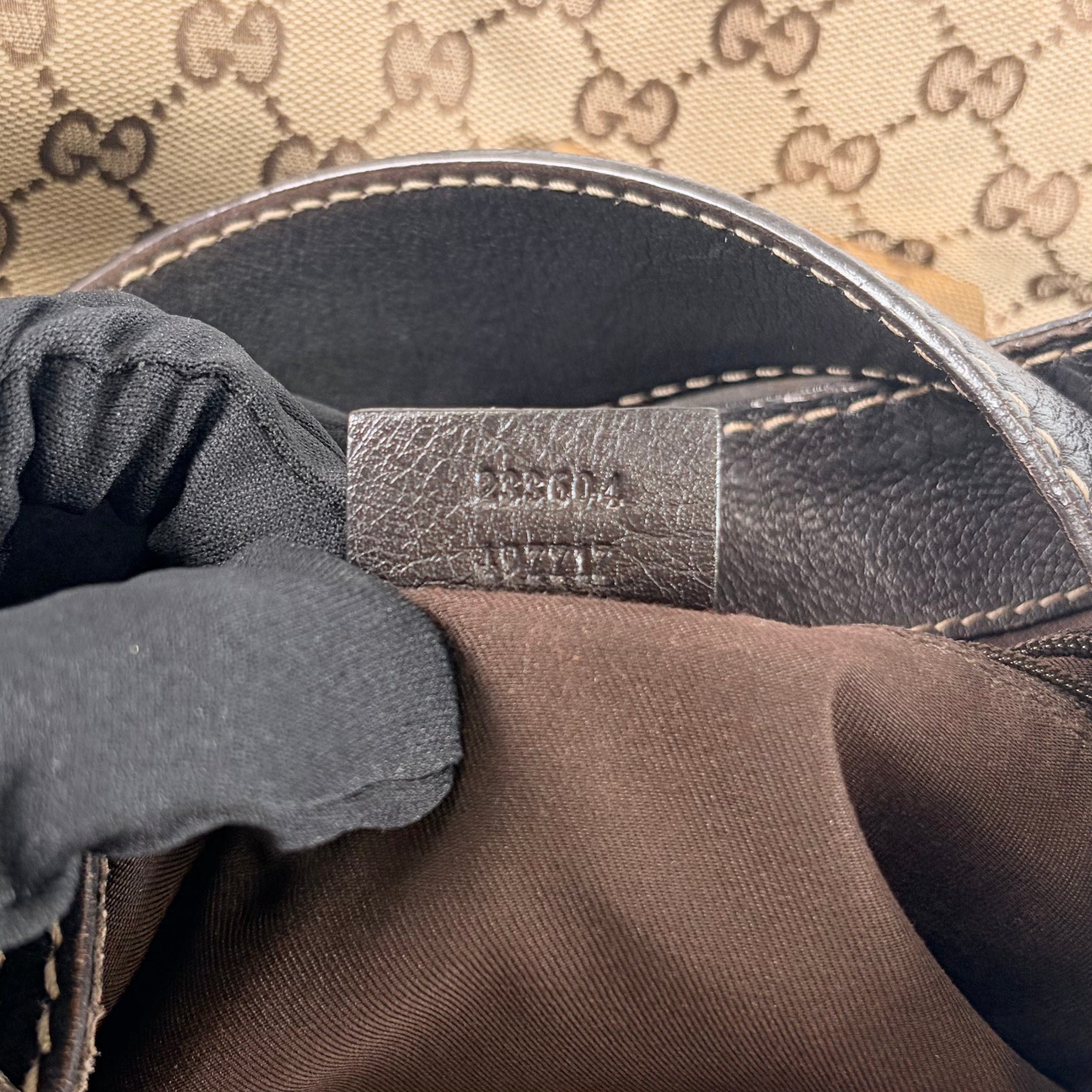 2607 secondhand GUCCI Web GG Canvas Hobo Shoulder Bag