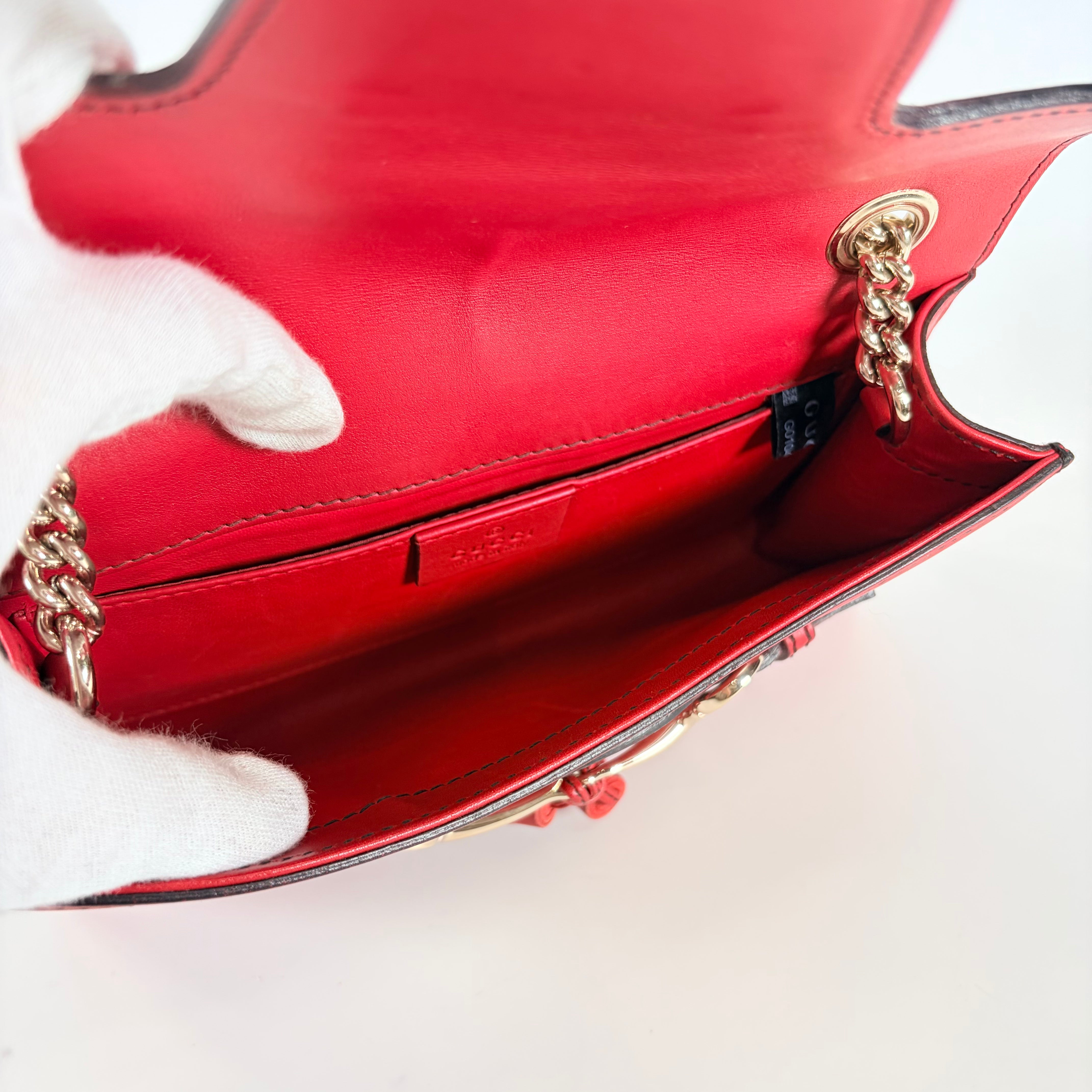 2506 GUCCI PVC Coated Canvas Shoulder Bag Red Beige/Multicolor