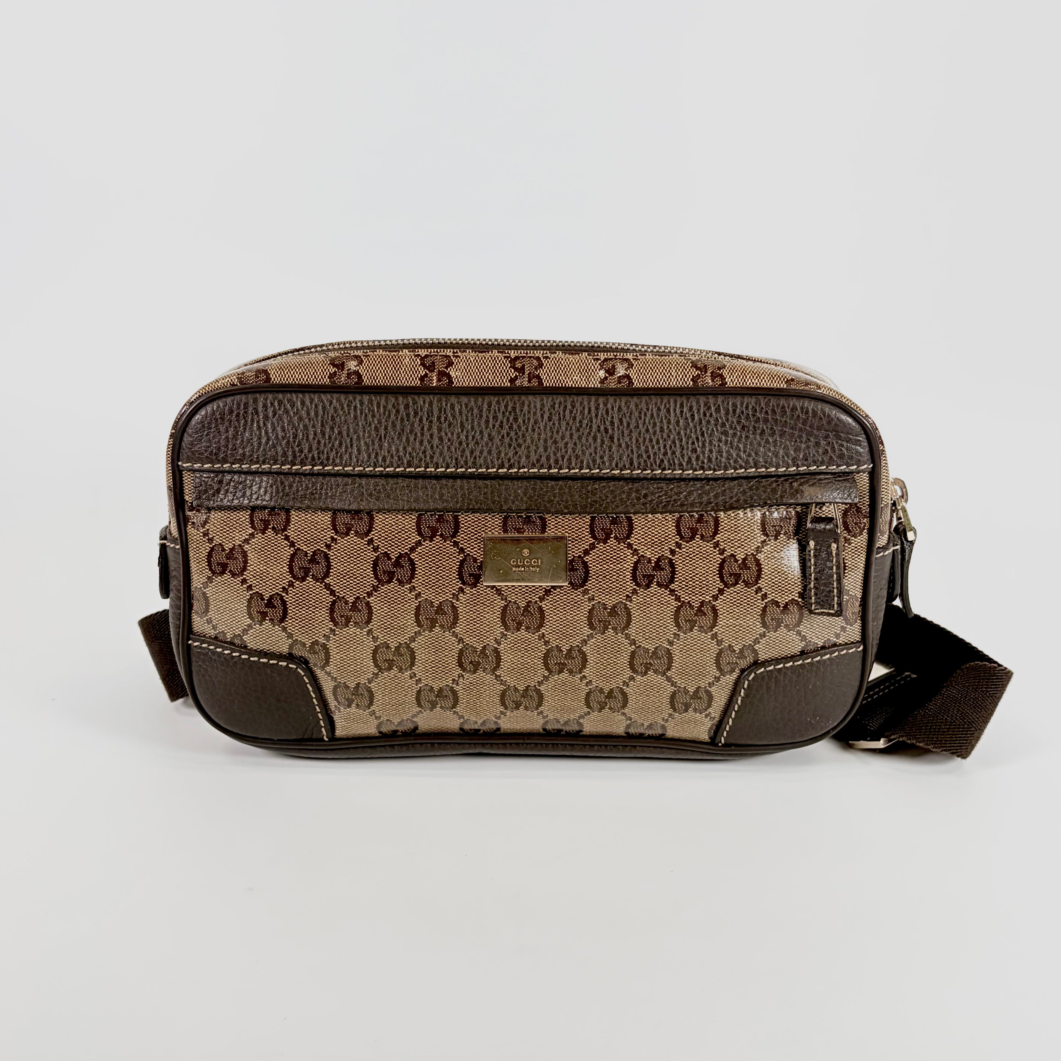 2607 secondhand GUCCI GG crystal Waist bag