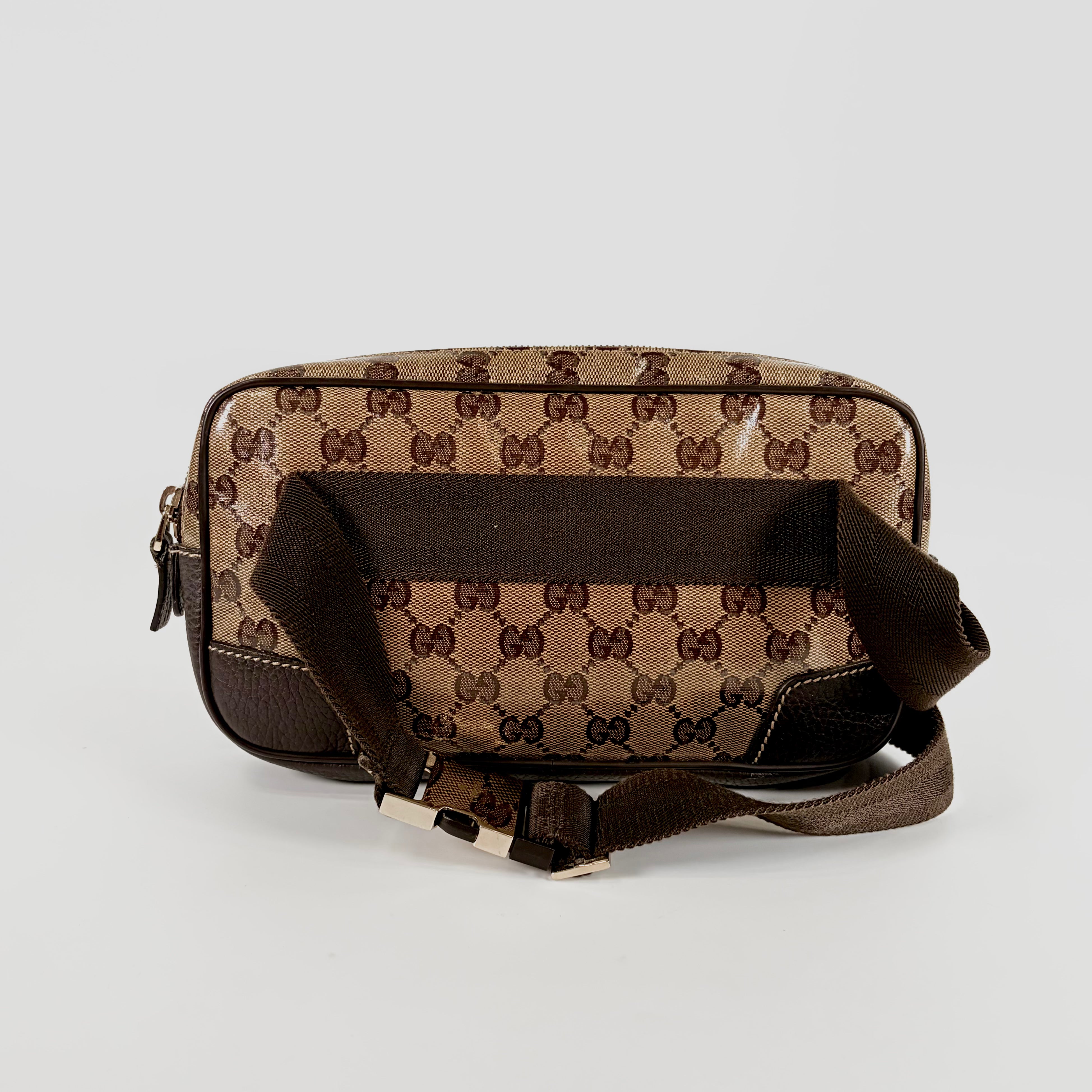 2607 secondhand GUCCI GG crystal Waist bag