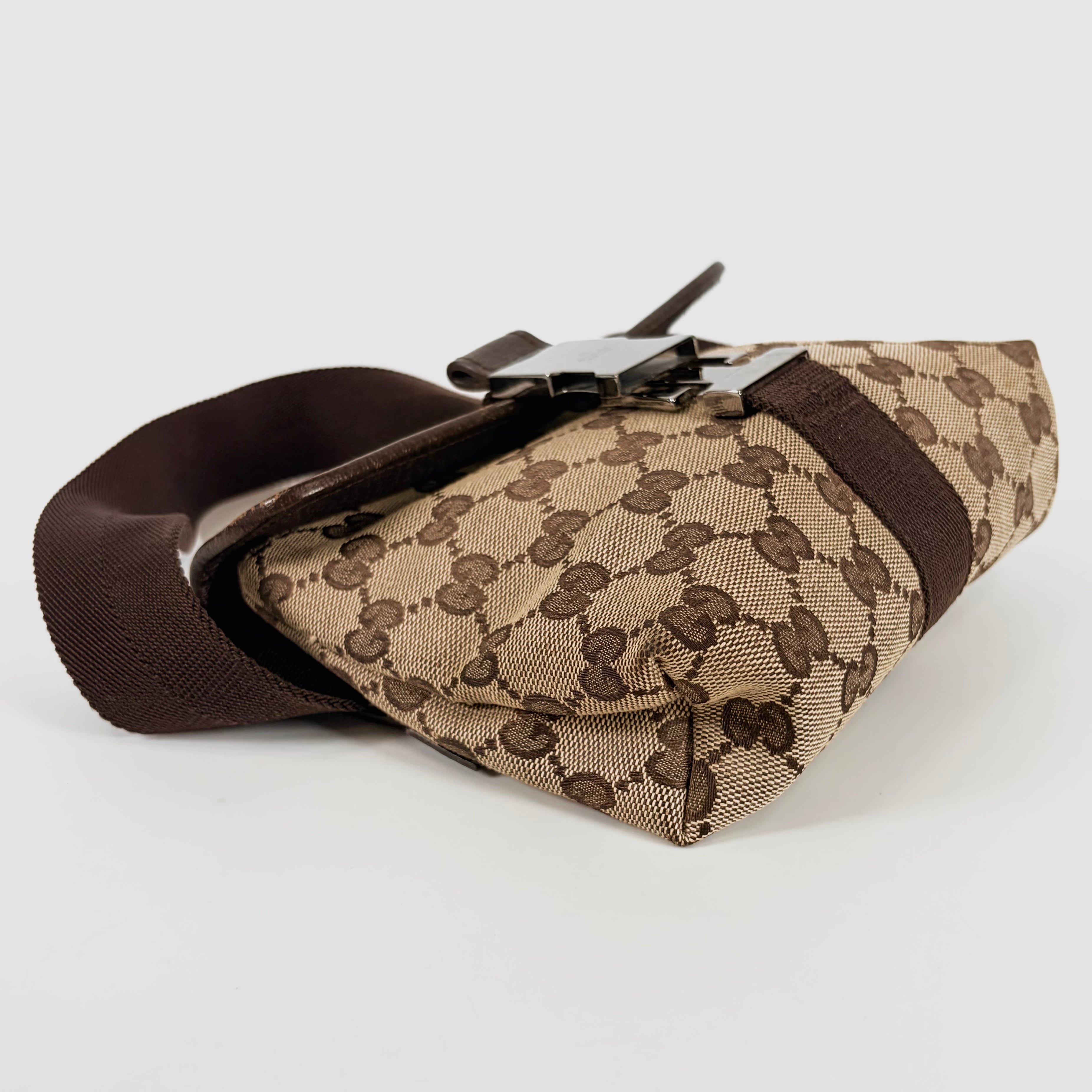 2607 secondhand GUCCI GG canvas 131236 Waist Brown