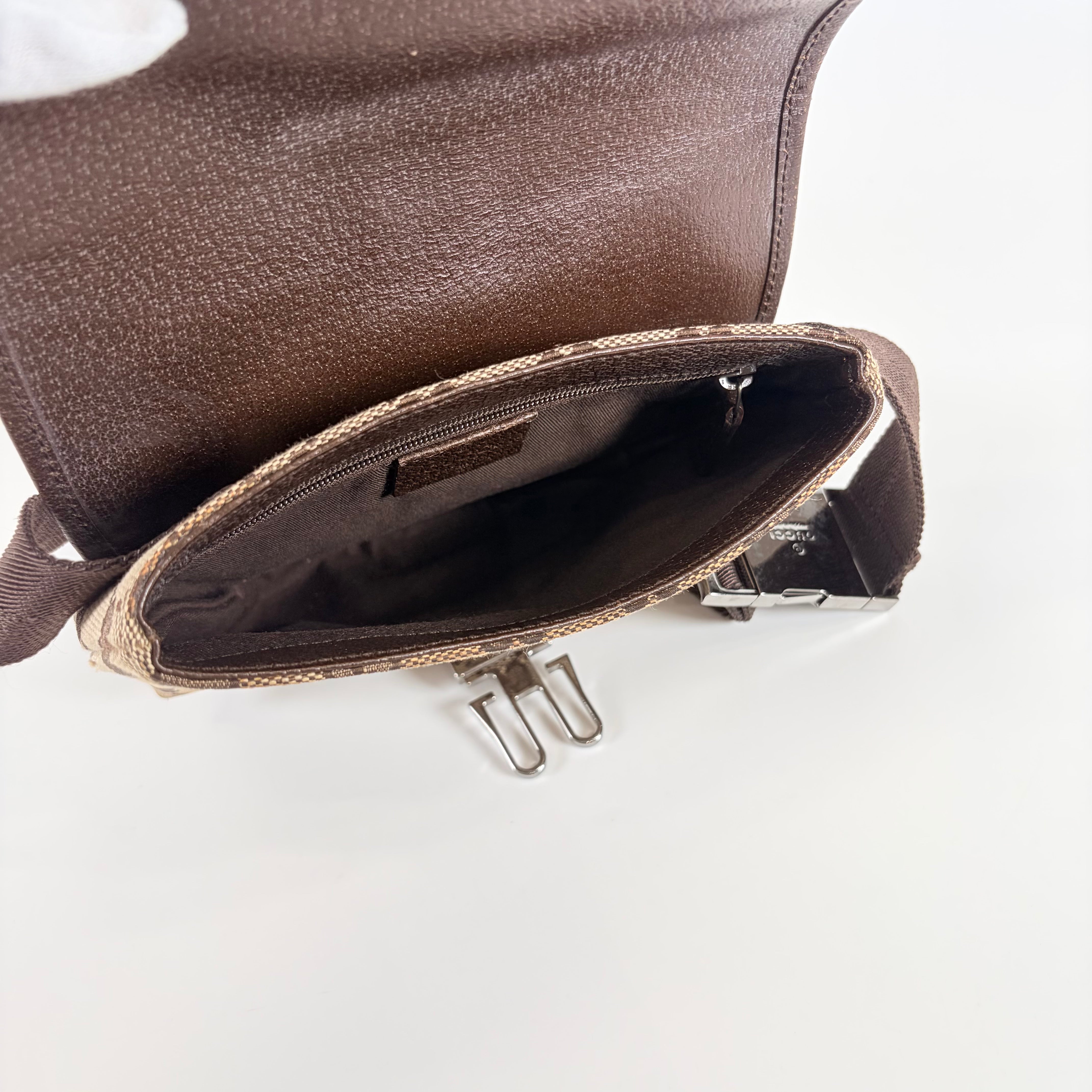 2607 secondhand GUCCI GG canvas 131236 Waist Brown