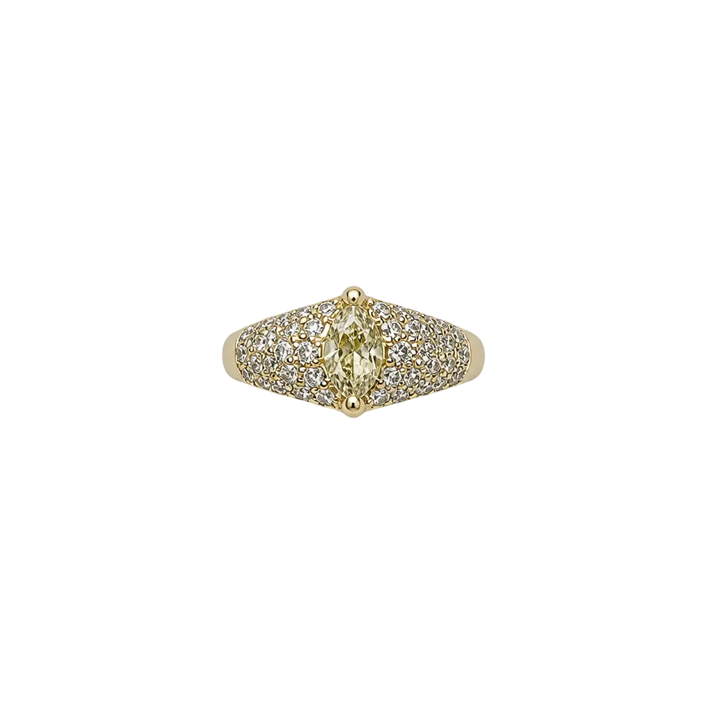 2608 secondhand K18 ring 　D0.5/0.74ct　4.8g　#9/US4.75