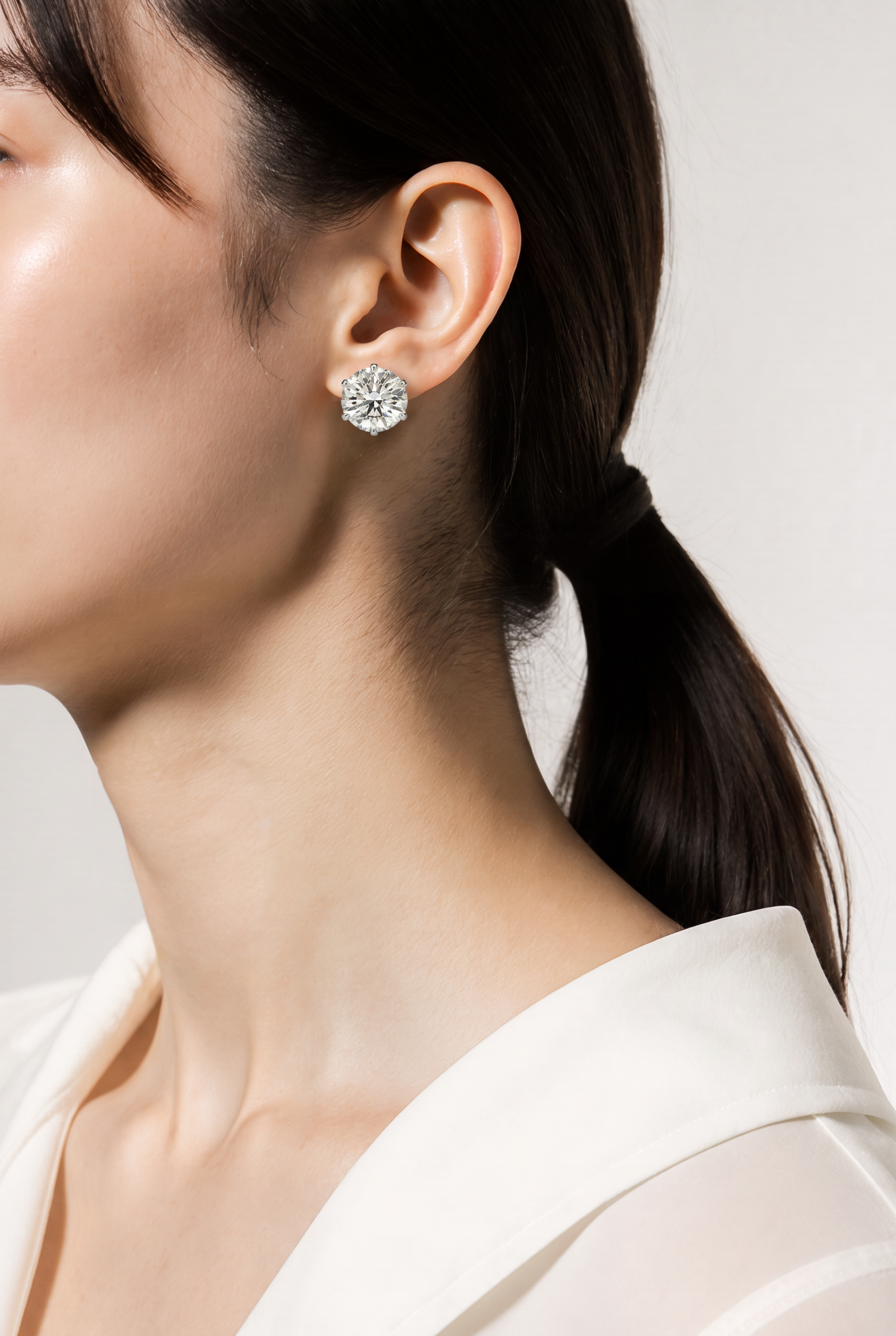 2608 secondhand earrings Pt900 D1.104/1.009 (H-S12-EX) total 1.9g