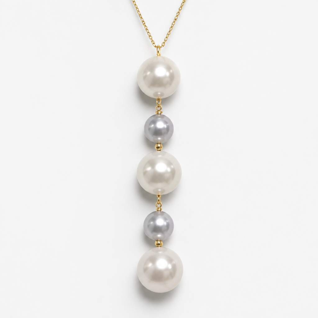 2608 secondhand K18 Akoya / natural Pearl NC　5～9㎜