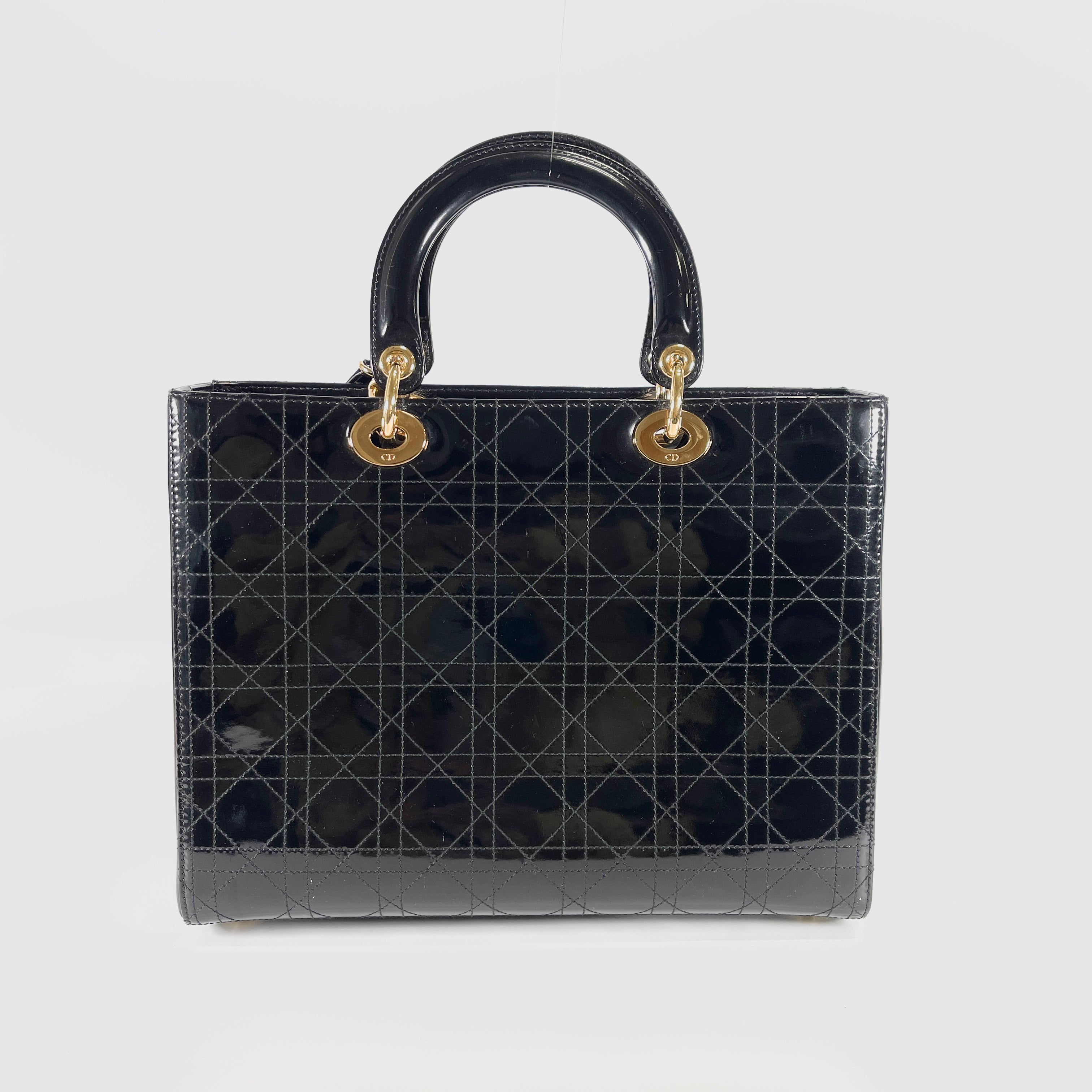 2604 secondhand CD Lady Dior Large patent