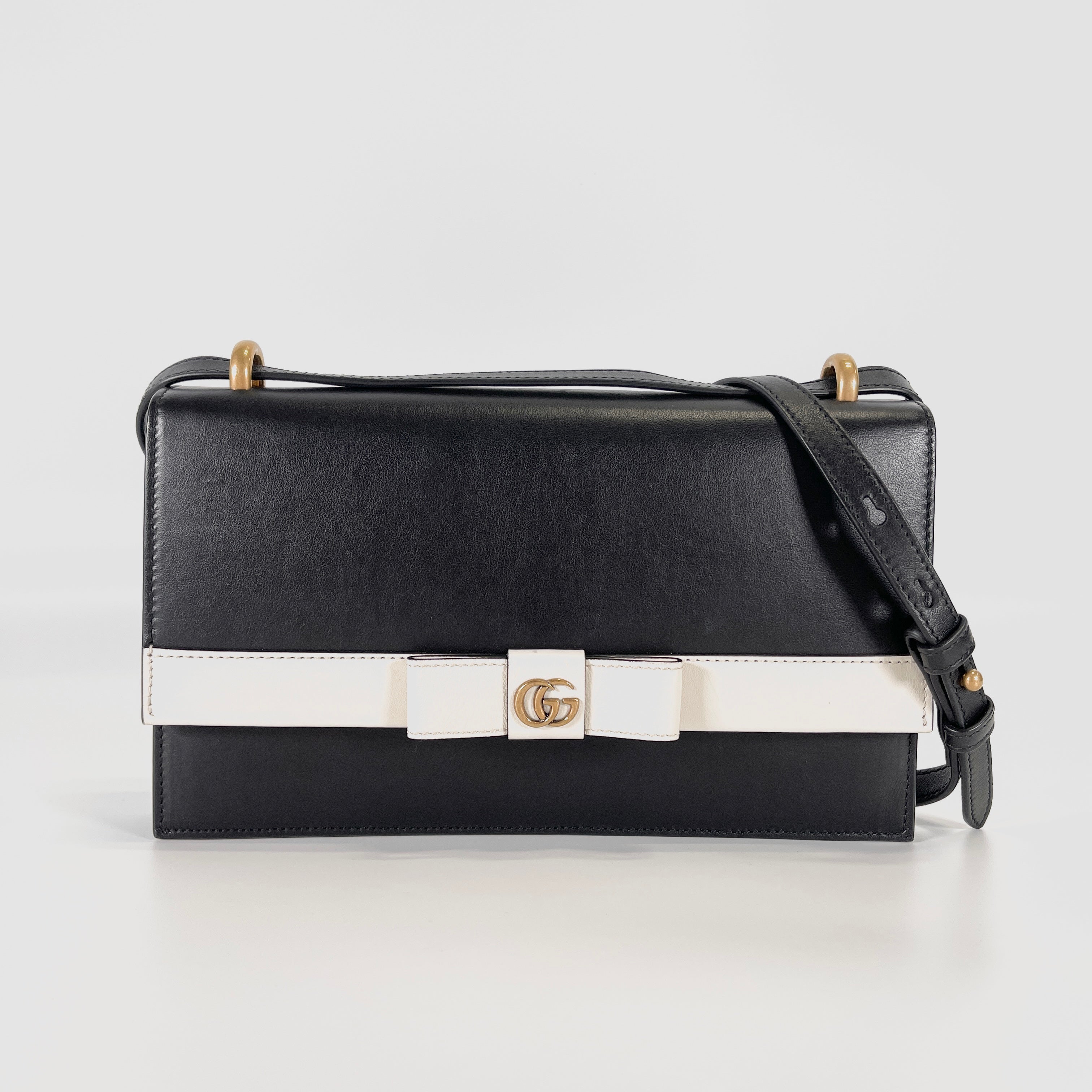 2601 GUCCI bag Shoulder bag 432680/GG Marmont / limited black × white leather
