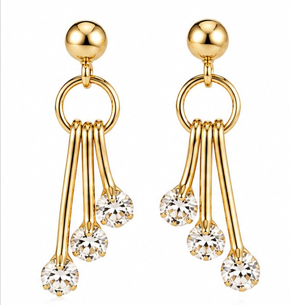 2606 secondhand K18 earrings 　D0.65/0.64ct　3.9g