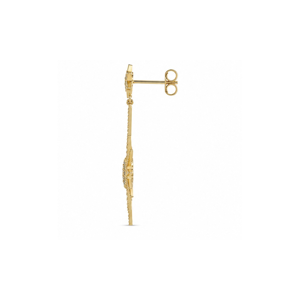 2606 secondhand K18 earrings 　D0.27ct×2　Total 4.0g