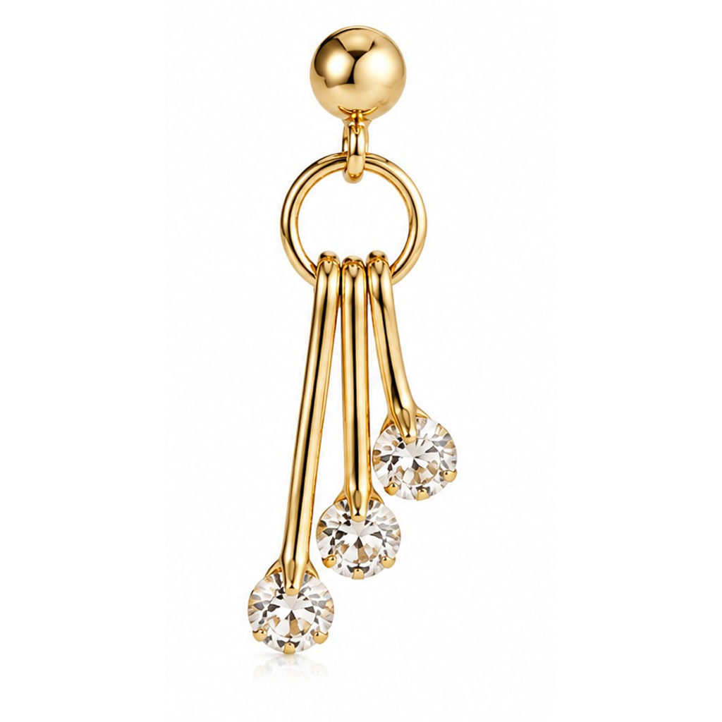 2606 secondhand K18 earrings 　D0.65/0.64ct　3.9g
