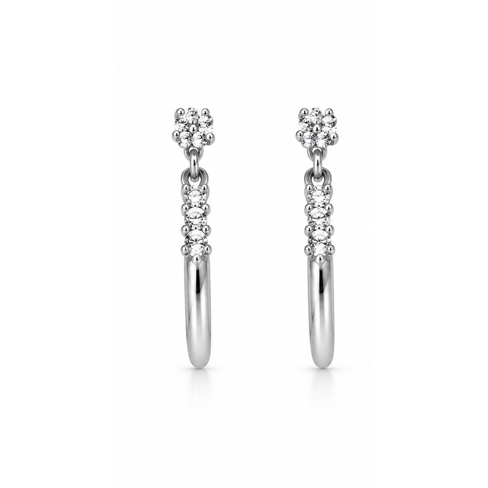 2606 secondhand Pt900 earrings 　D0.075×2　Total　3.0g