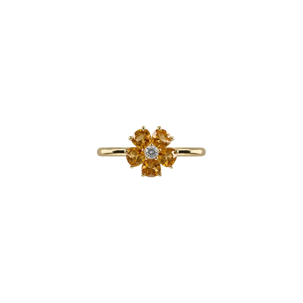 2606 secondhand K18 ring 　/D0.08ct　Total 4.9g　#12
