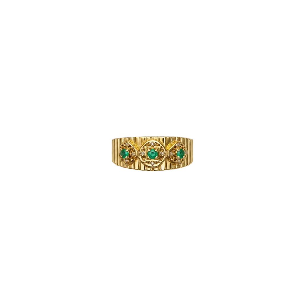 2606 secondhand K18 ring 　E/D0.06ct 3.3g　#11