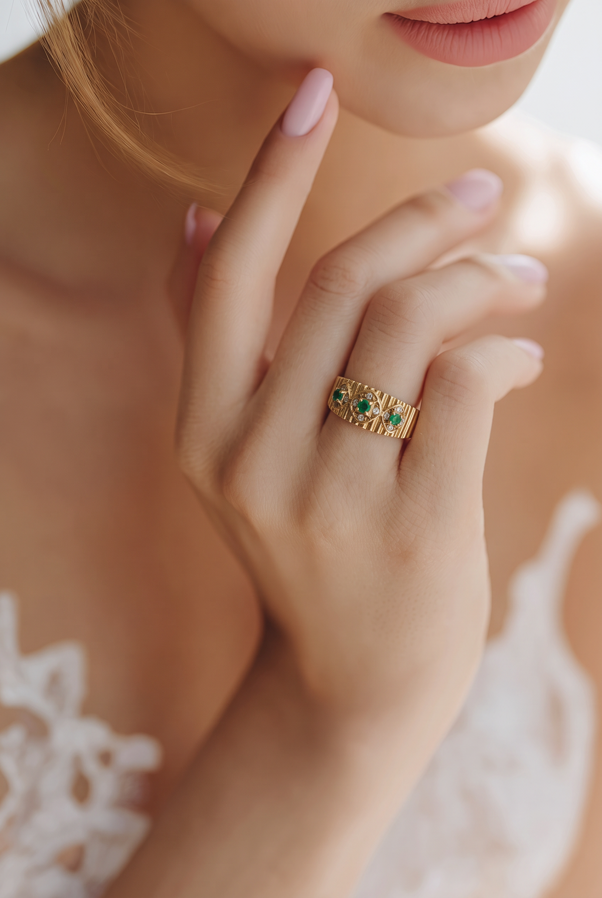 2606 secondhand K18 ring 　E/D0.06ct 3.3g　#11
