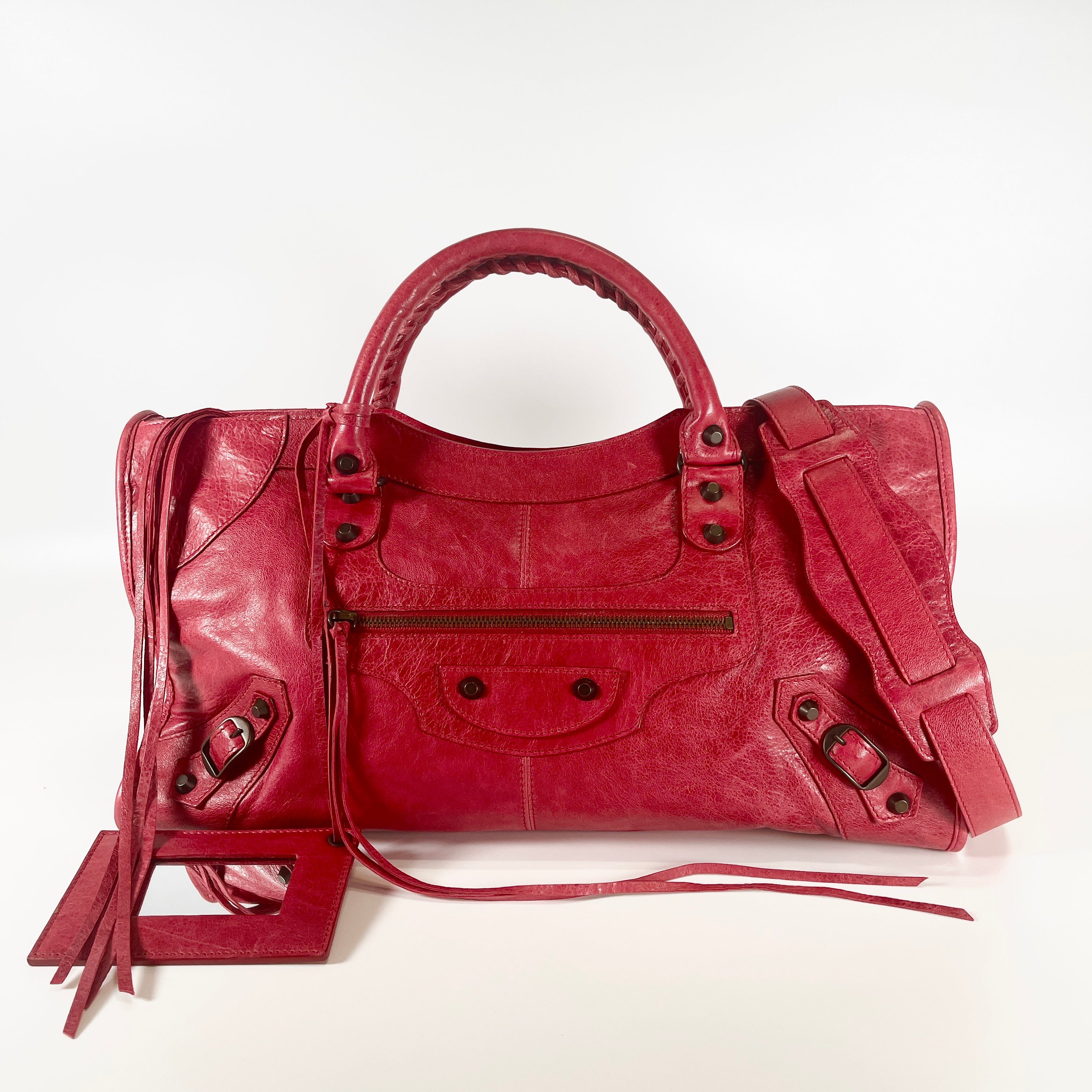 2602 secondhand BALENCIAGA brand bag Red