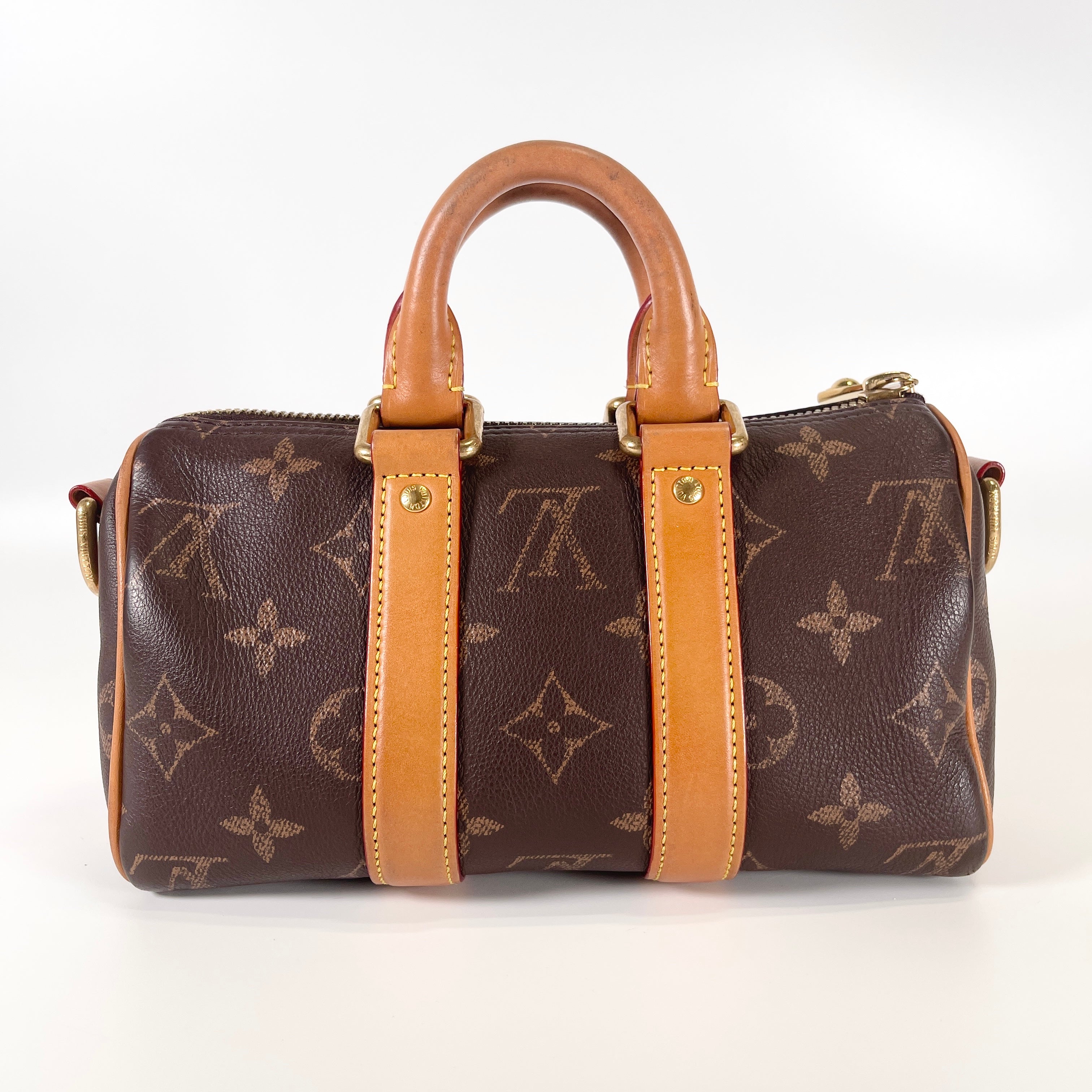 2603 secondhand LV Cuir Monogram M14026 Keepall Bandouliere 25 strap