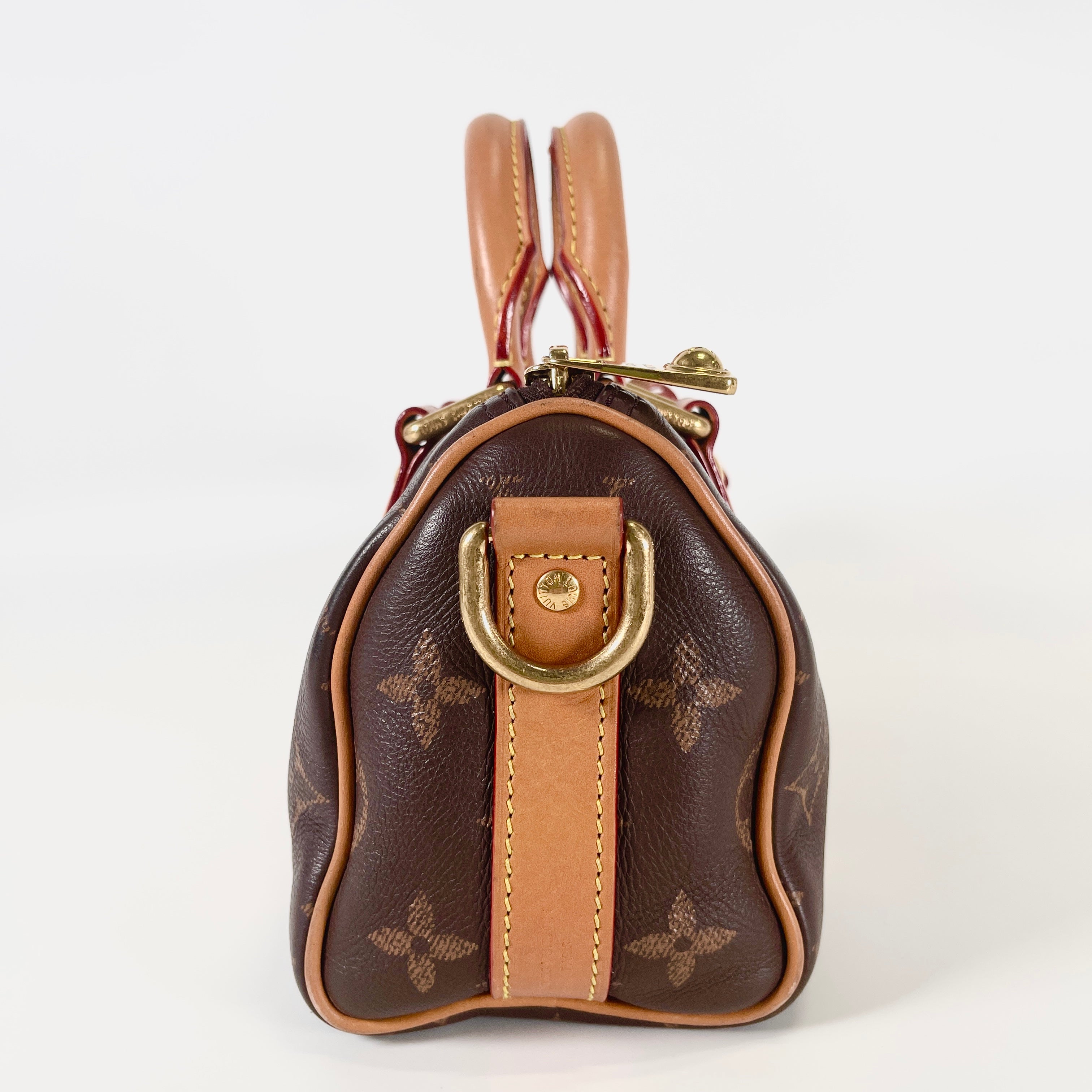 2603 secondhand LV Cuir Monogram M14026 Keepall Bandouliere 25 strap