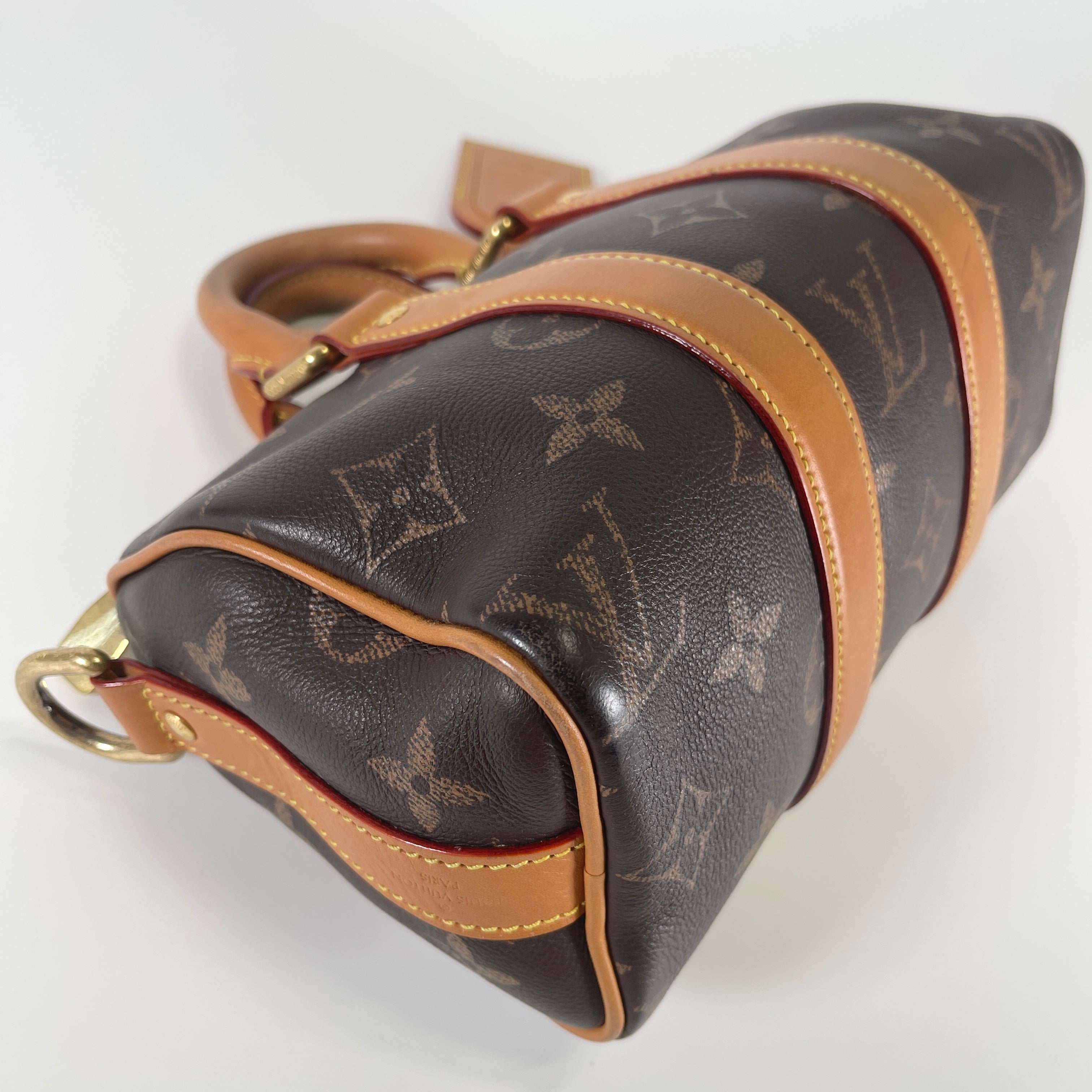 2603 secondhand LV Cuir Monogram M14026 Keepall Bandouliere 25 strap