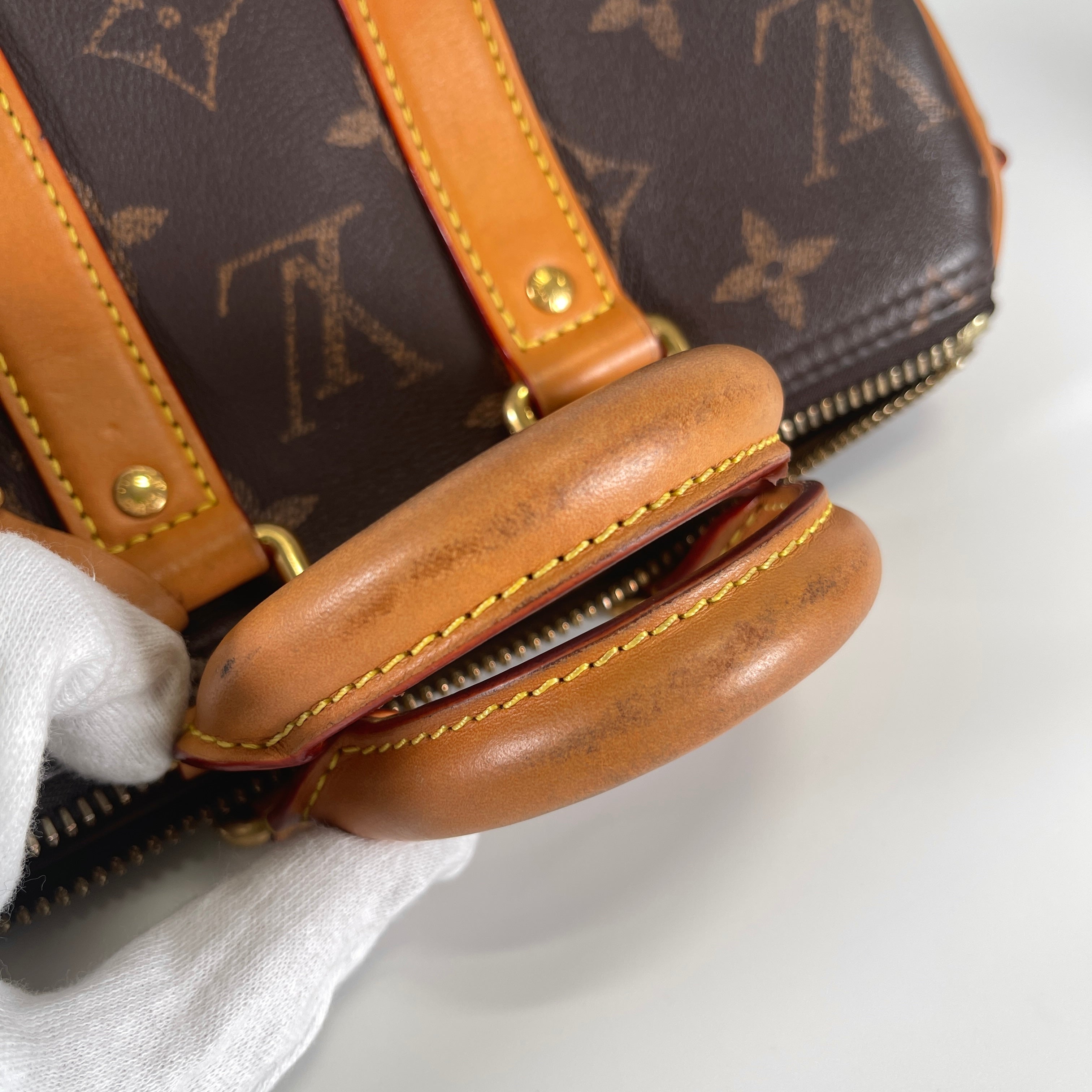 2603 secondhand LV Cuir Monogram M14026 Keepall Bandouliere 25 strap