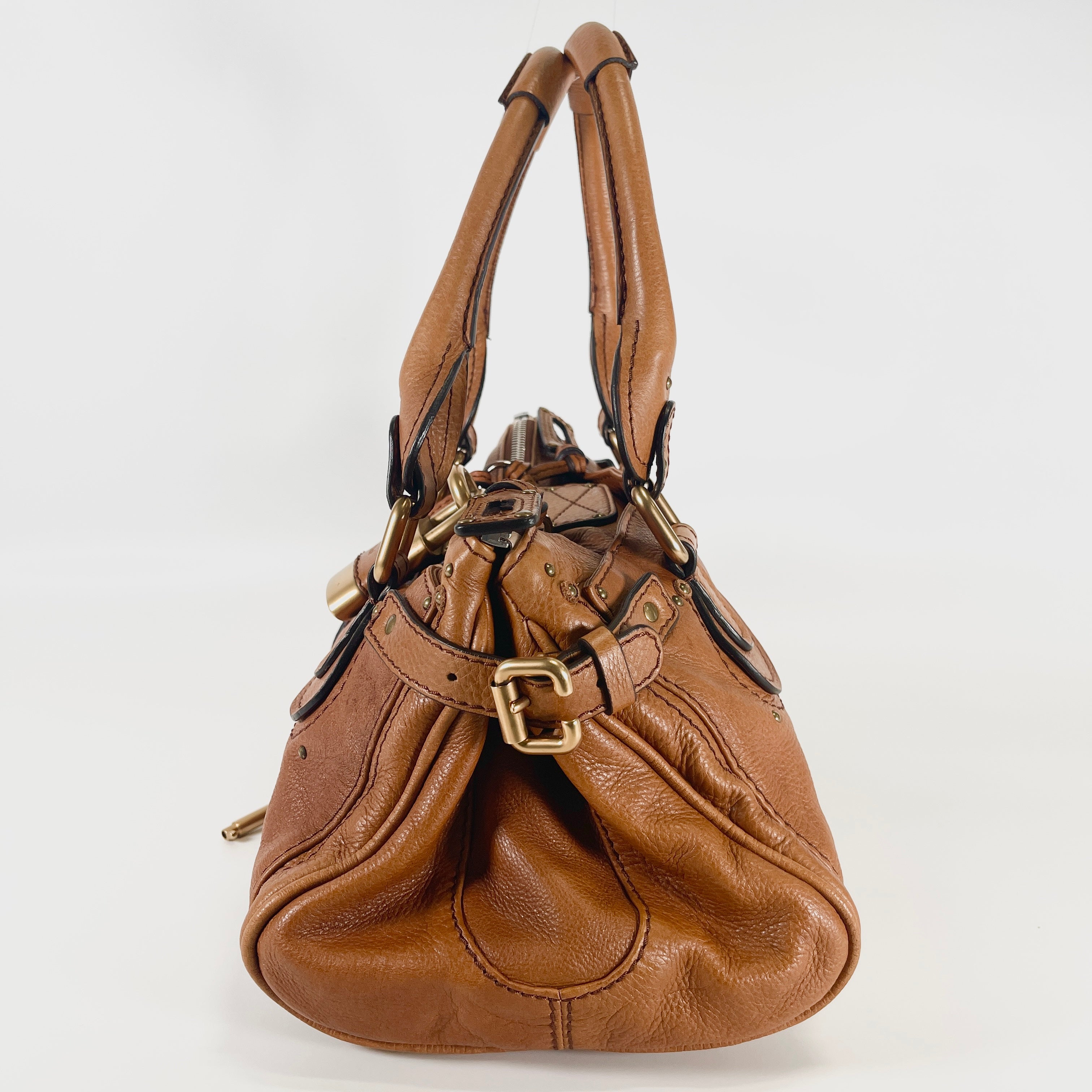 Chloe Paddington Camel Leather Bag