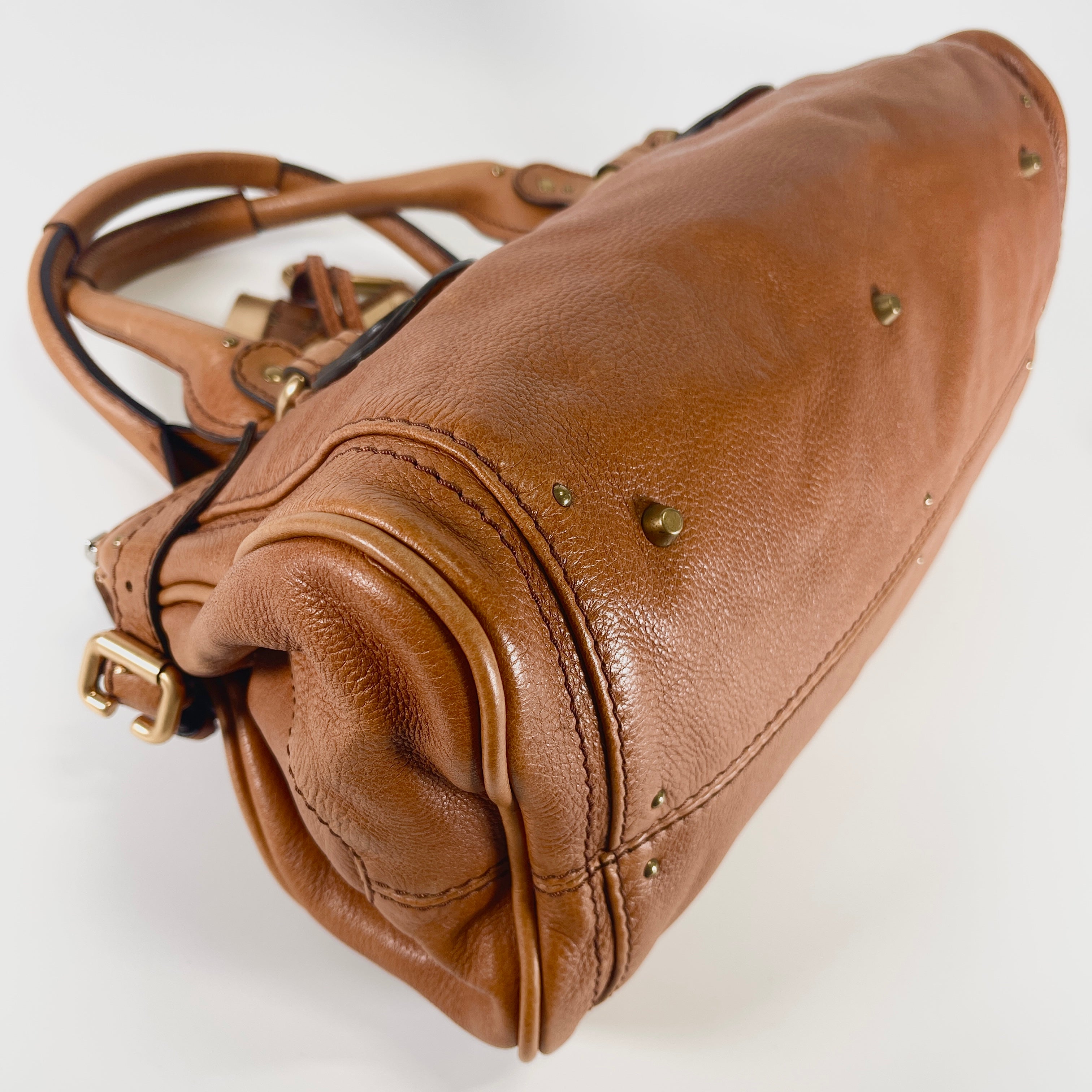 Chloe Paddington Camel Leather Bag