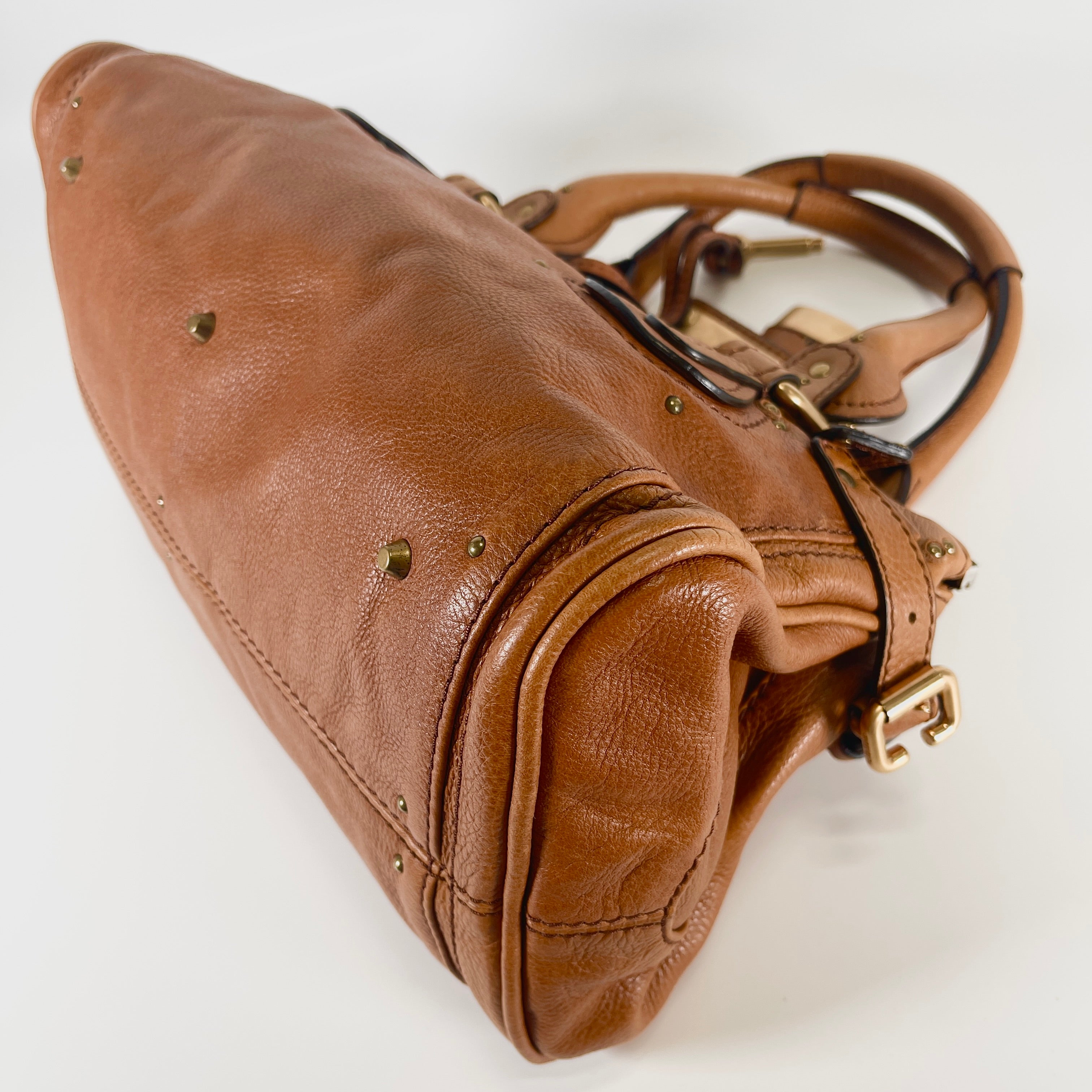 Chloe Paddington Camel Leather Bag