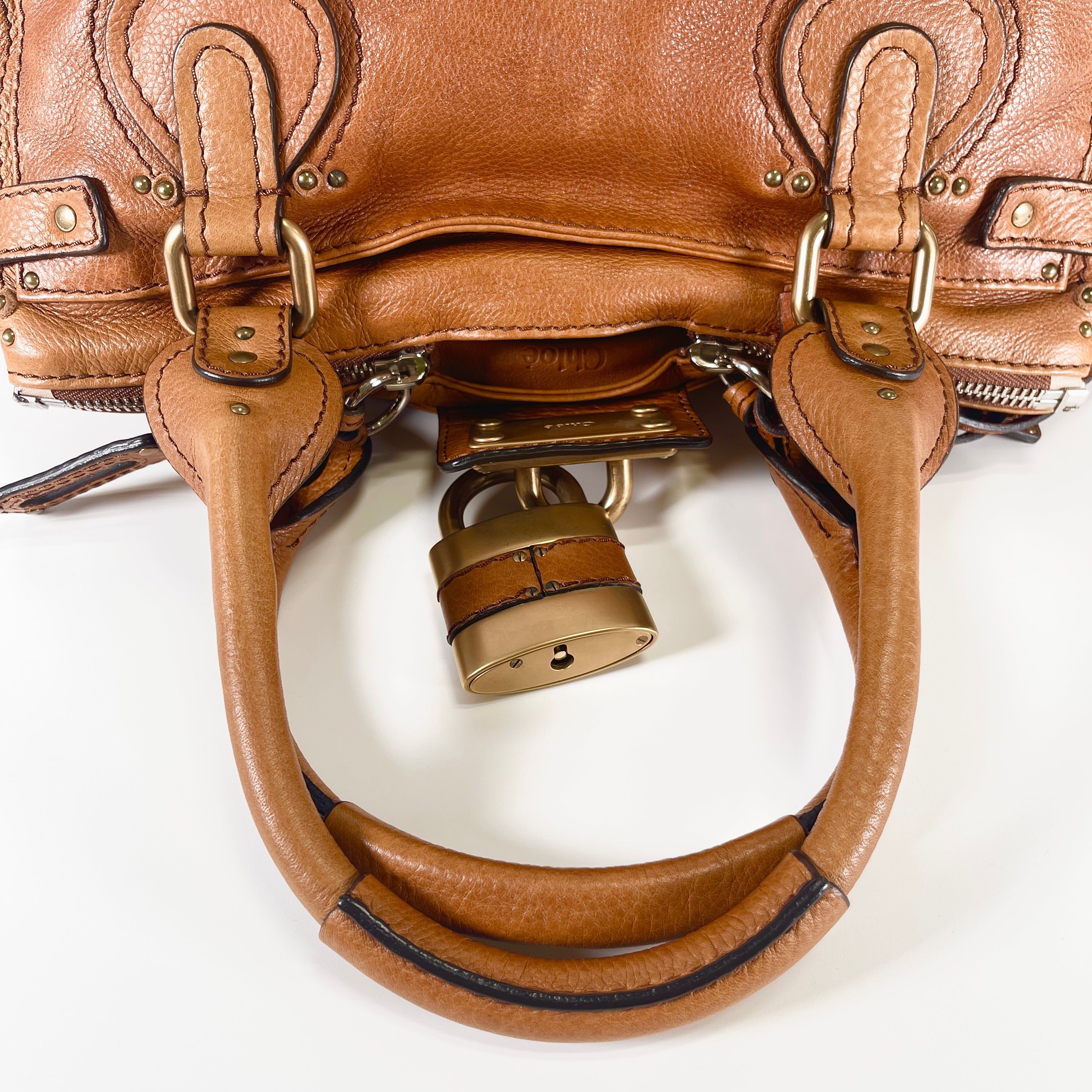 Chloe Paddington Camel Leather Bag