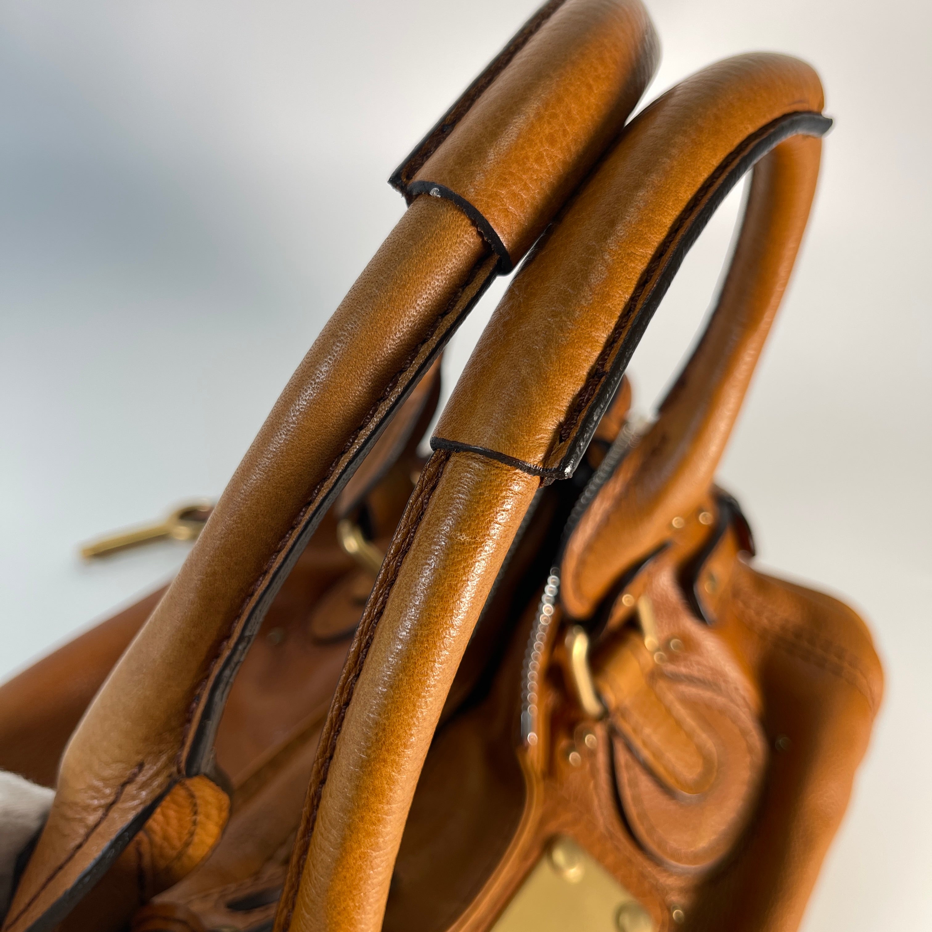 Chloe Paddington Camel Leather Bag