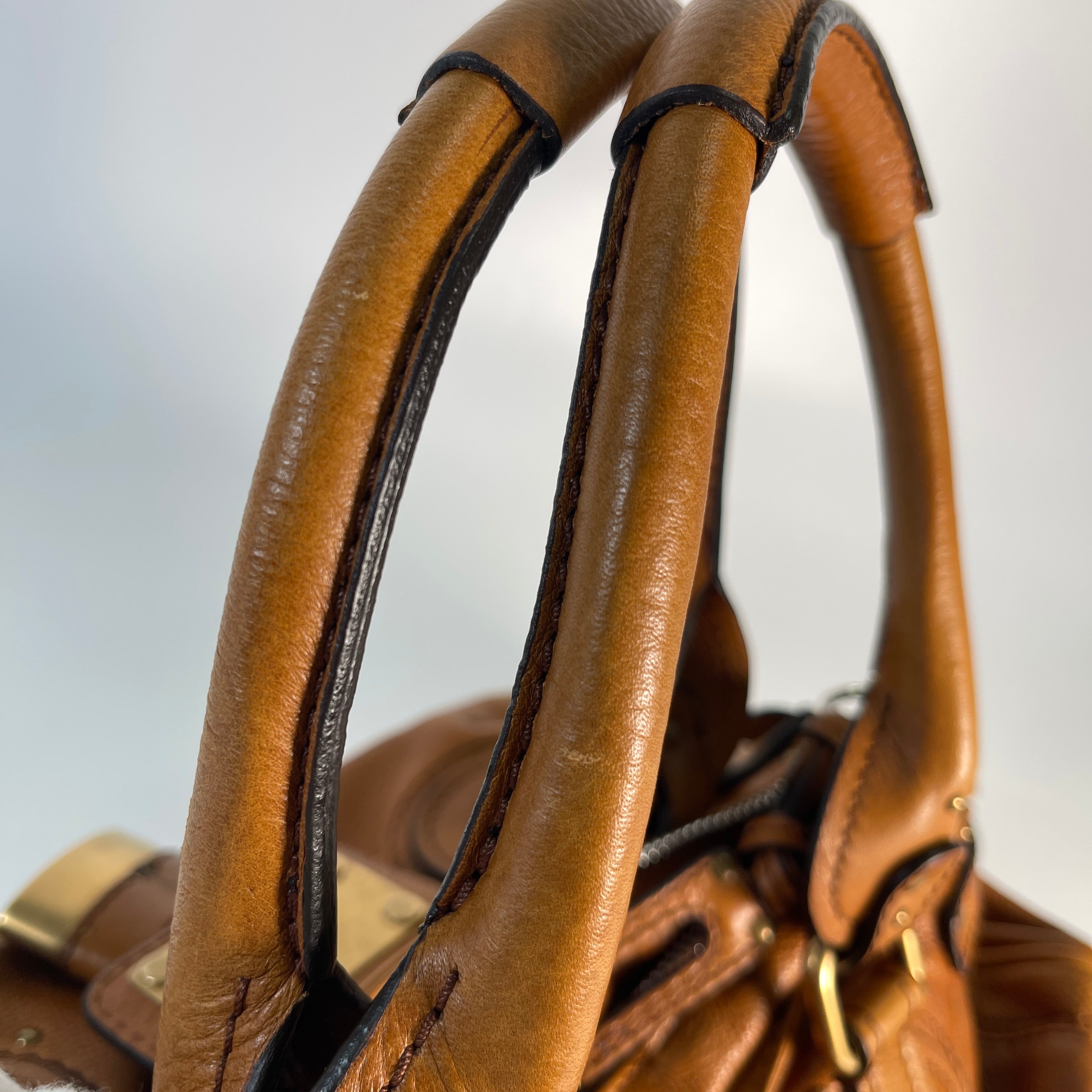 Chloe Paddington Camel Leather Bag